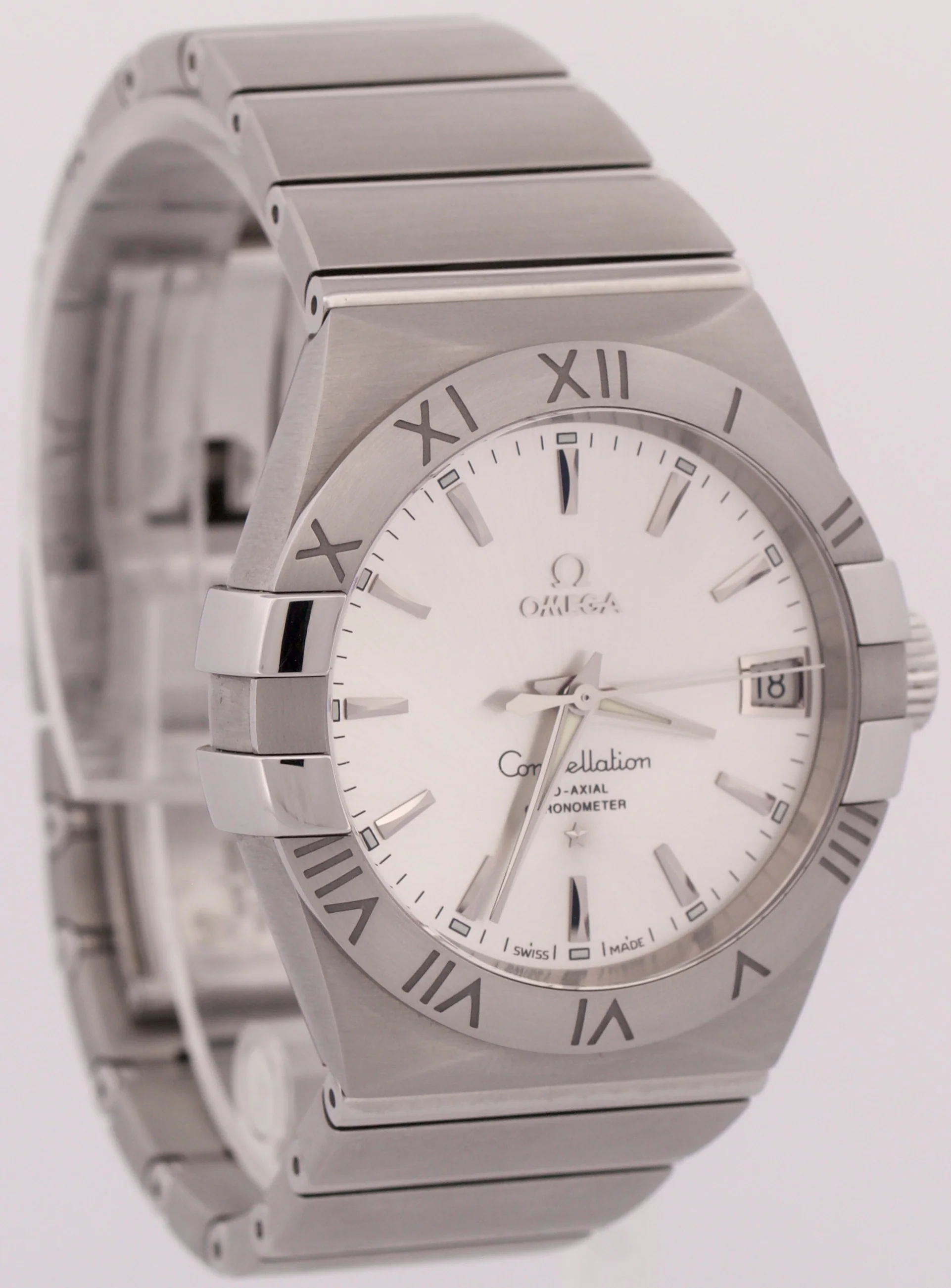 MINT Omega Constellation SILVER Stainless Steel 38mm 123.10.38.21.02.001 BOX - Image 4