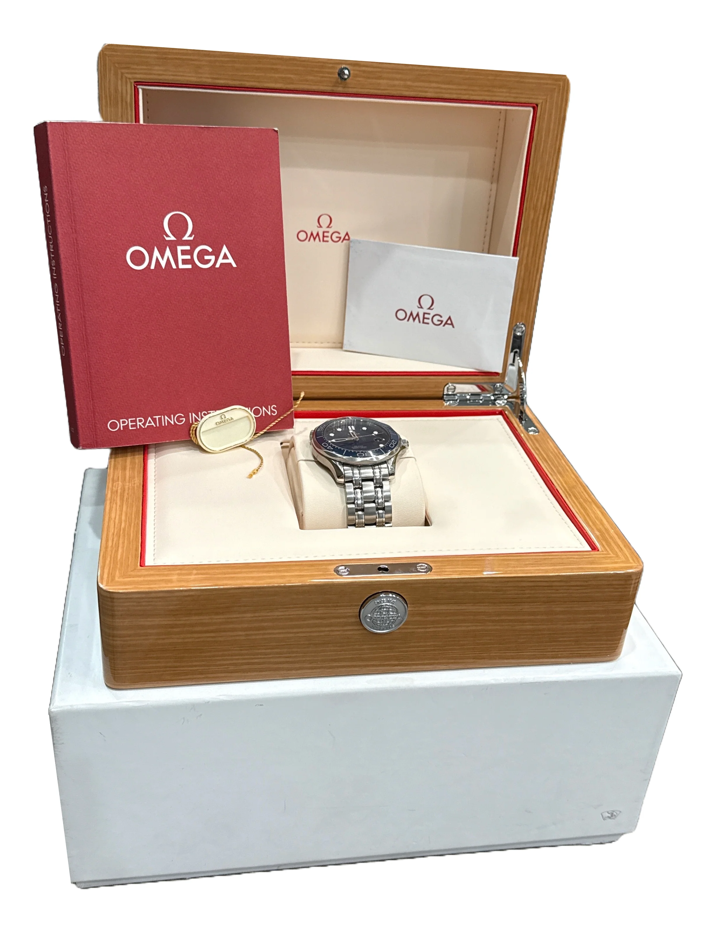 MINT Omega Seamaster Professional BLUE 41mm Steel Date 212.30.41.20.03.001 BOX - Image 2