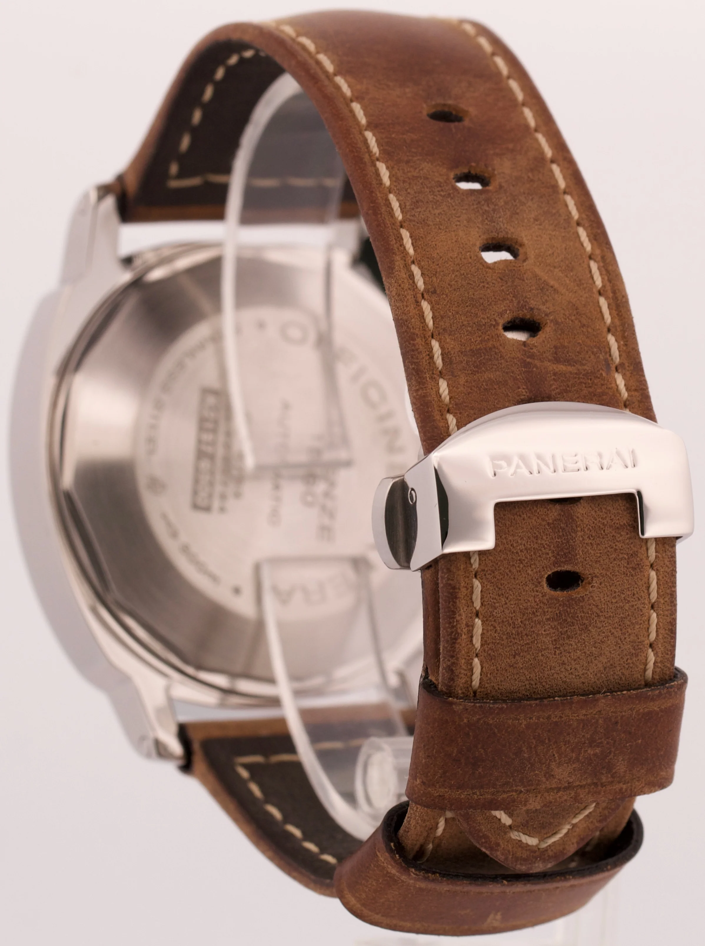MINT Panerai Luminor Marina PAM 104 BLACK Stainless Steel Leather 44mm PAM00104 - Image 5