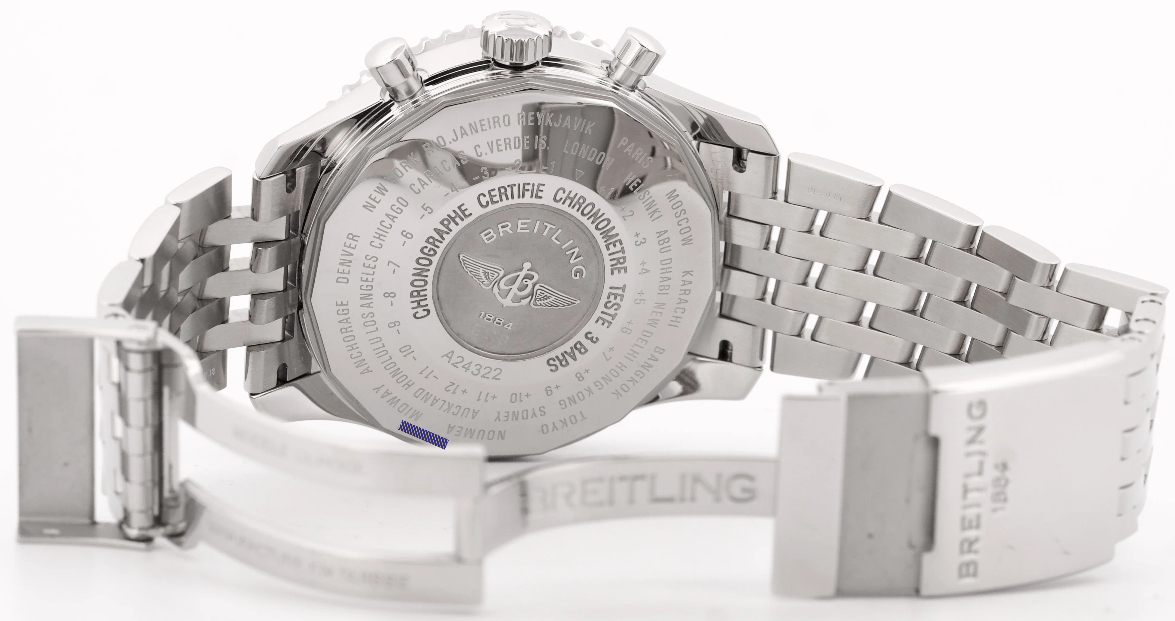 MINT PAPERS Breitling Navitimer World GMT Steel BLACK Stainless 46mm A24322 BOX - Image 9