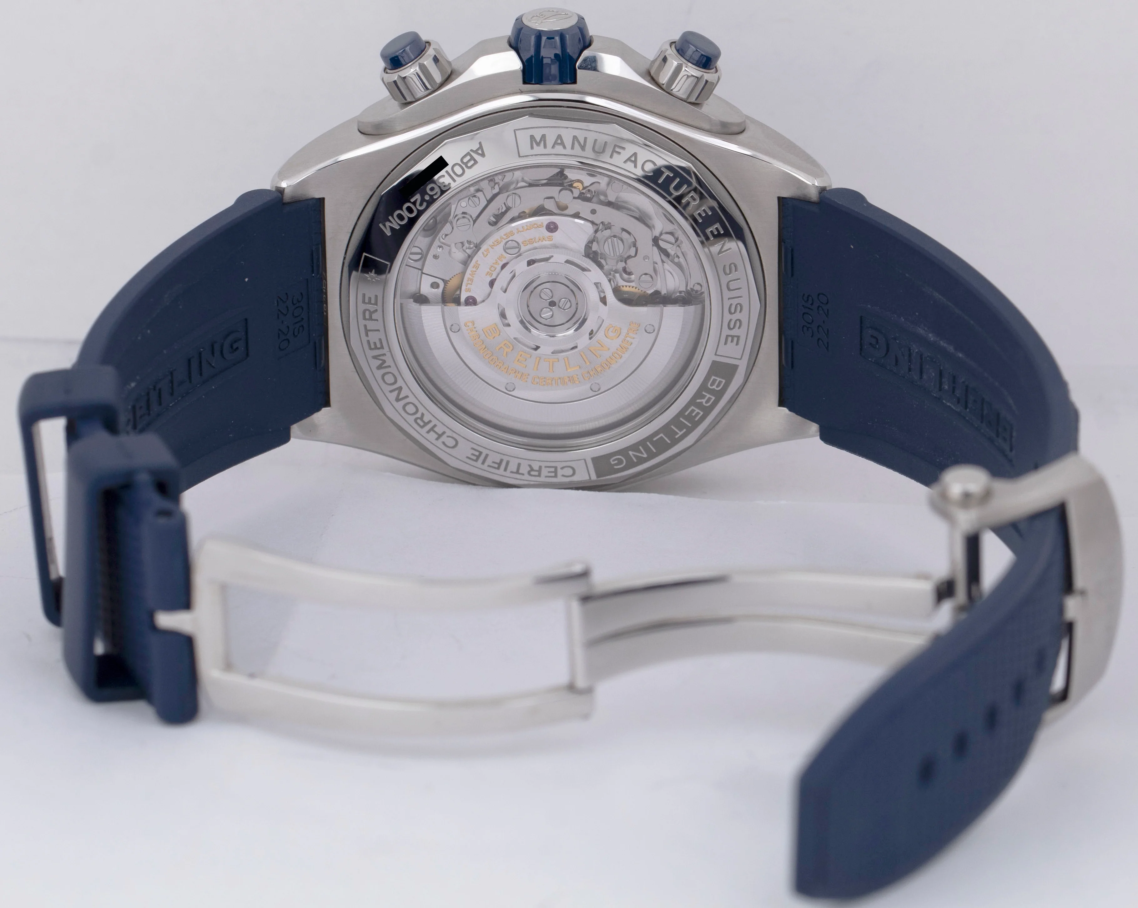 MINT PAPERS Breitling Super Chronomat B01 44mm Steel Blue 44mm Watch AB0136 BOX - Image 6
