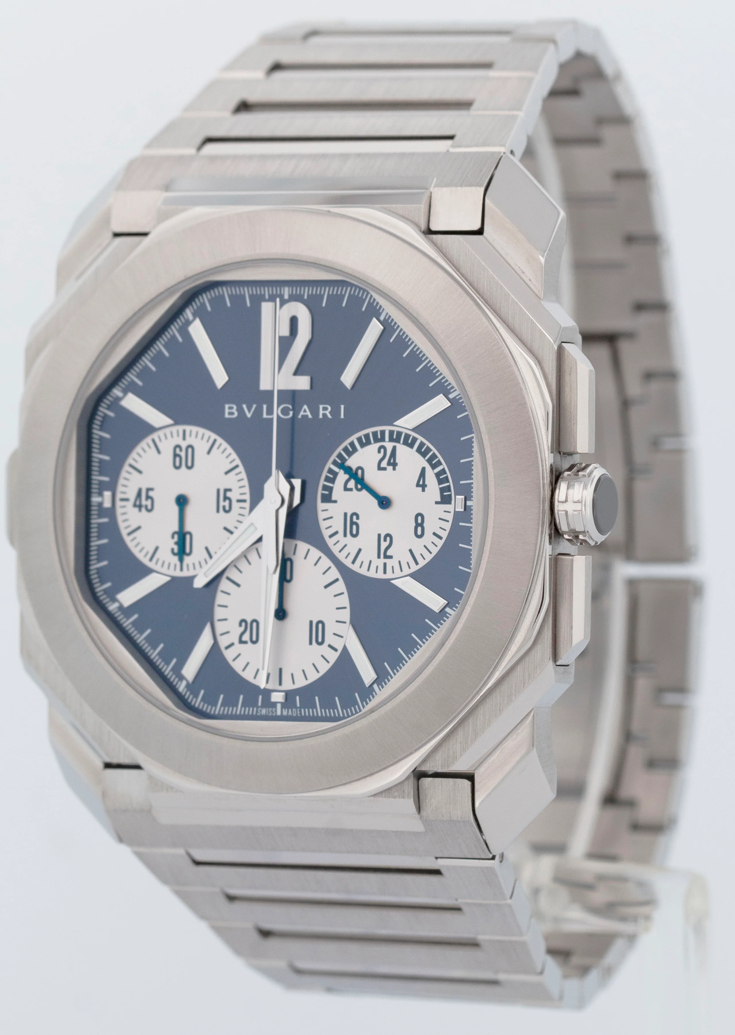 MINT PAPERS BVLGARI Bulgari Octo Finissimo 43 Chronograph BLUE 103467 Watch BOX - Image 3