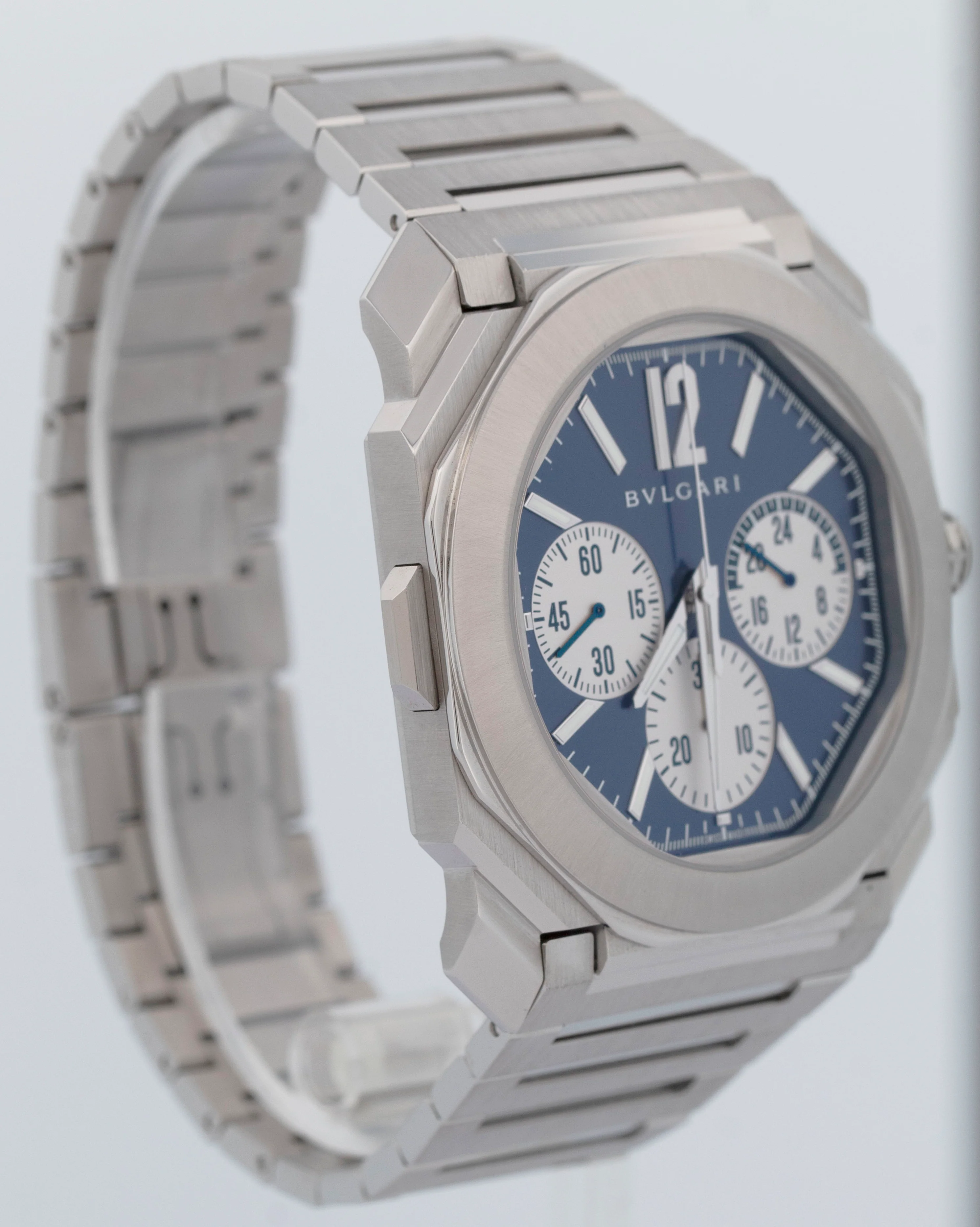 MINT PAPERS BVLGARI Bulgari Octo Finissimo 43 Chronograph BLUE 103467 Watch BOX - Image 4