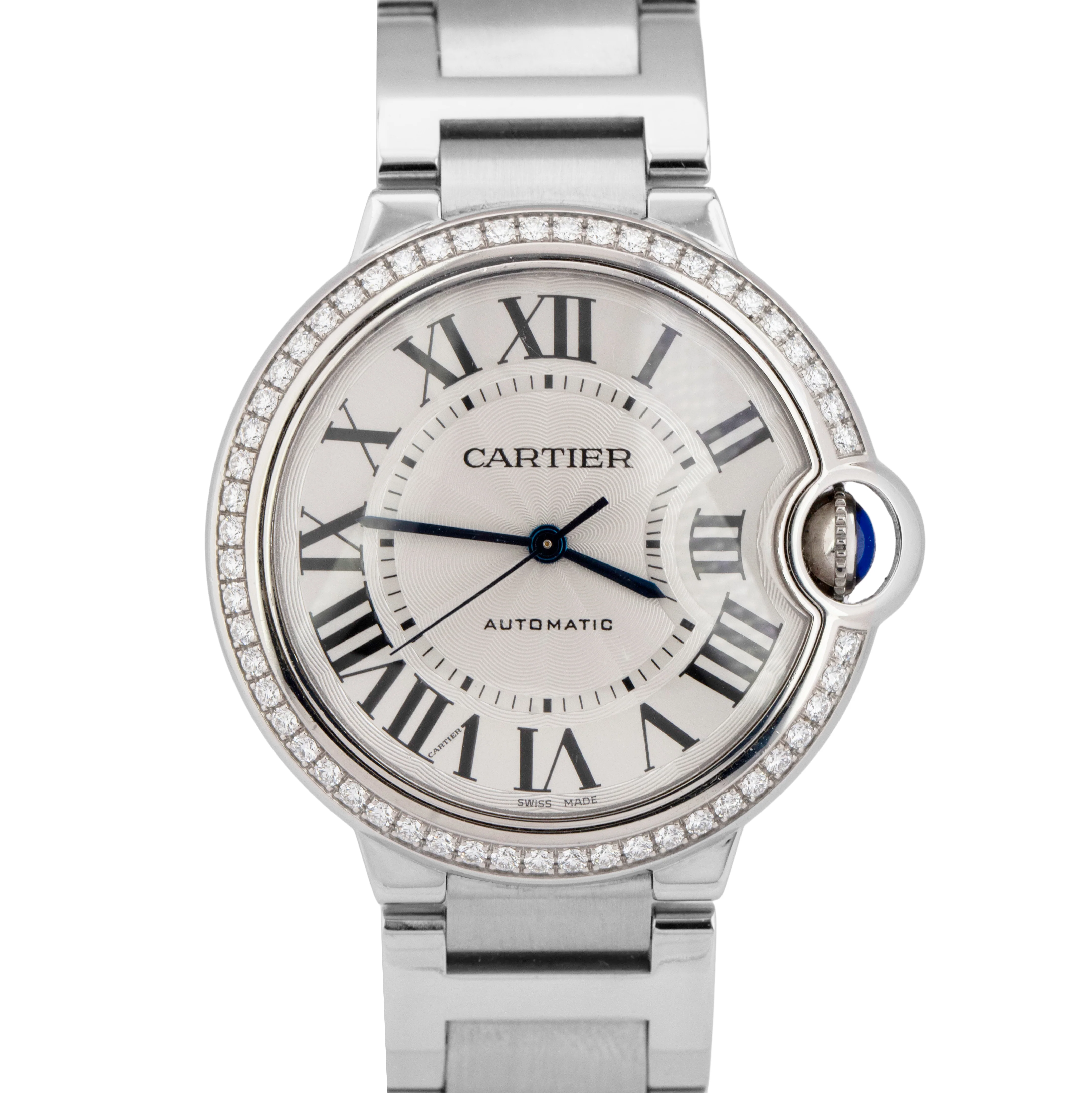 MINT PAPERS Cartier Ballon Bleu FACTORY DIAMOND W4BB0024 36mm 4372 Watch BOX