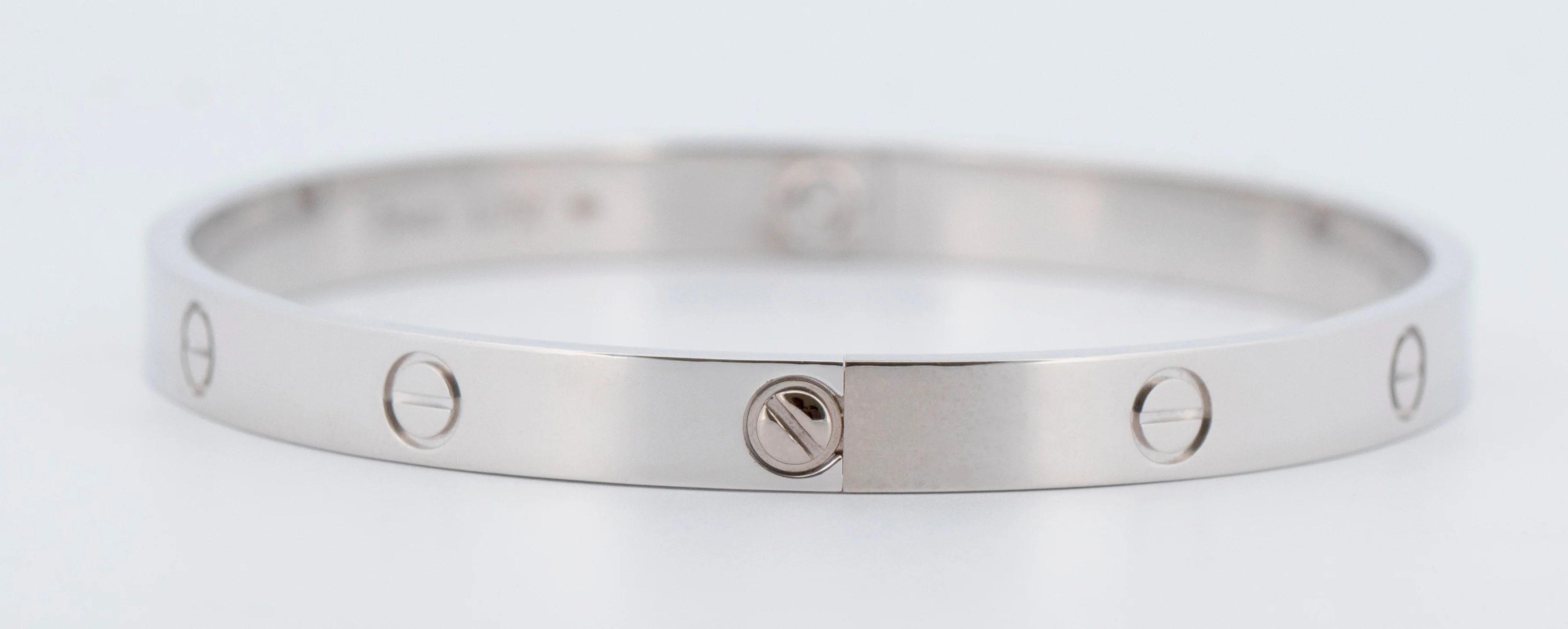 MINT PAPERS Cartier LOVE Bracelet Size 21 Solid 18K White Gold AU 750 BOX - Image 5