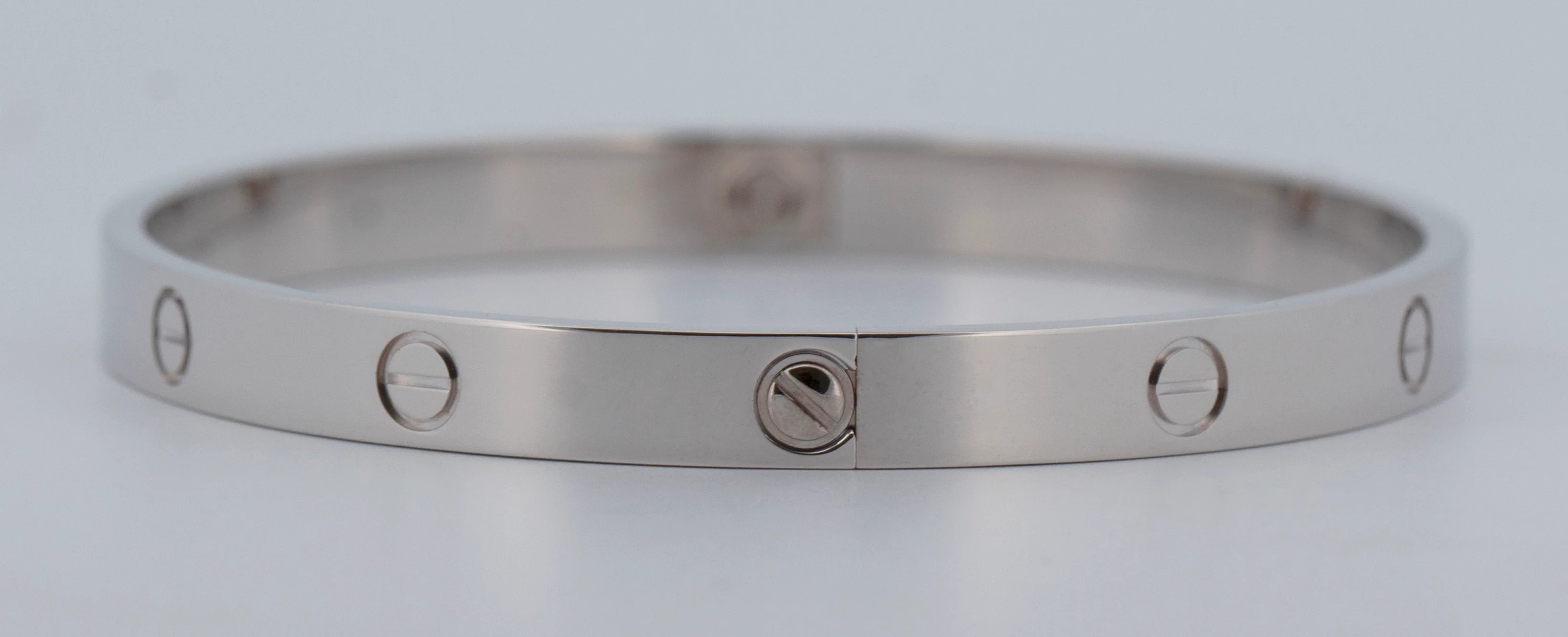 MINT PAPERS Cartier LOVE Bracelet Size 21 Solid 18K White Gold AU 750 BOX - Image 6
