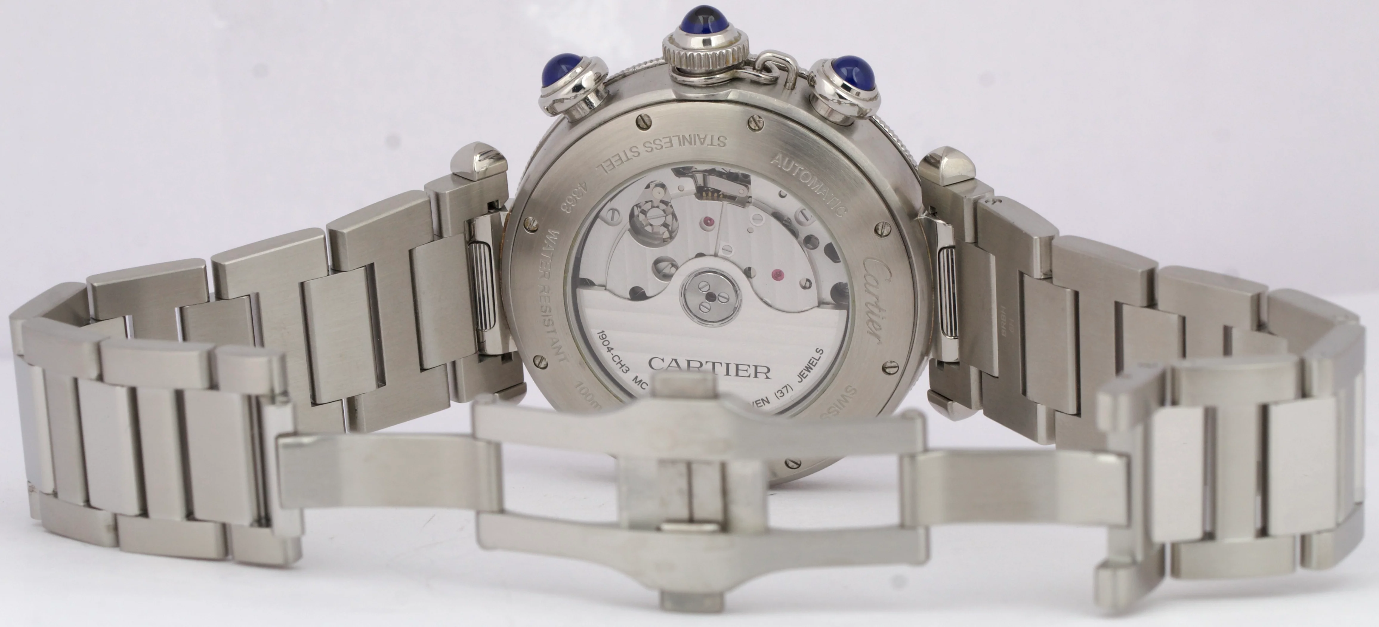 MINT PAPERS Cartier Pasha Chronograph RHODIUIM 41mm Steel  4363 / WSPA0027 BOX - Image 10