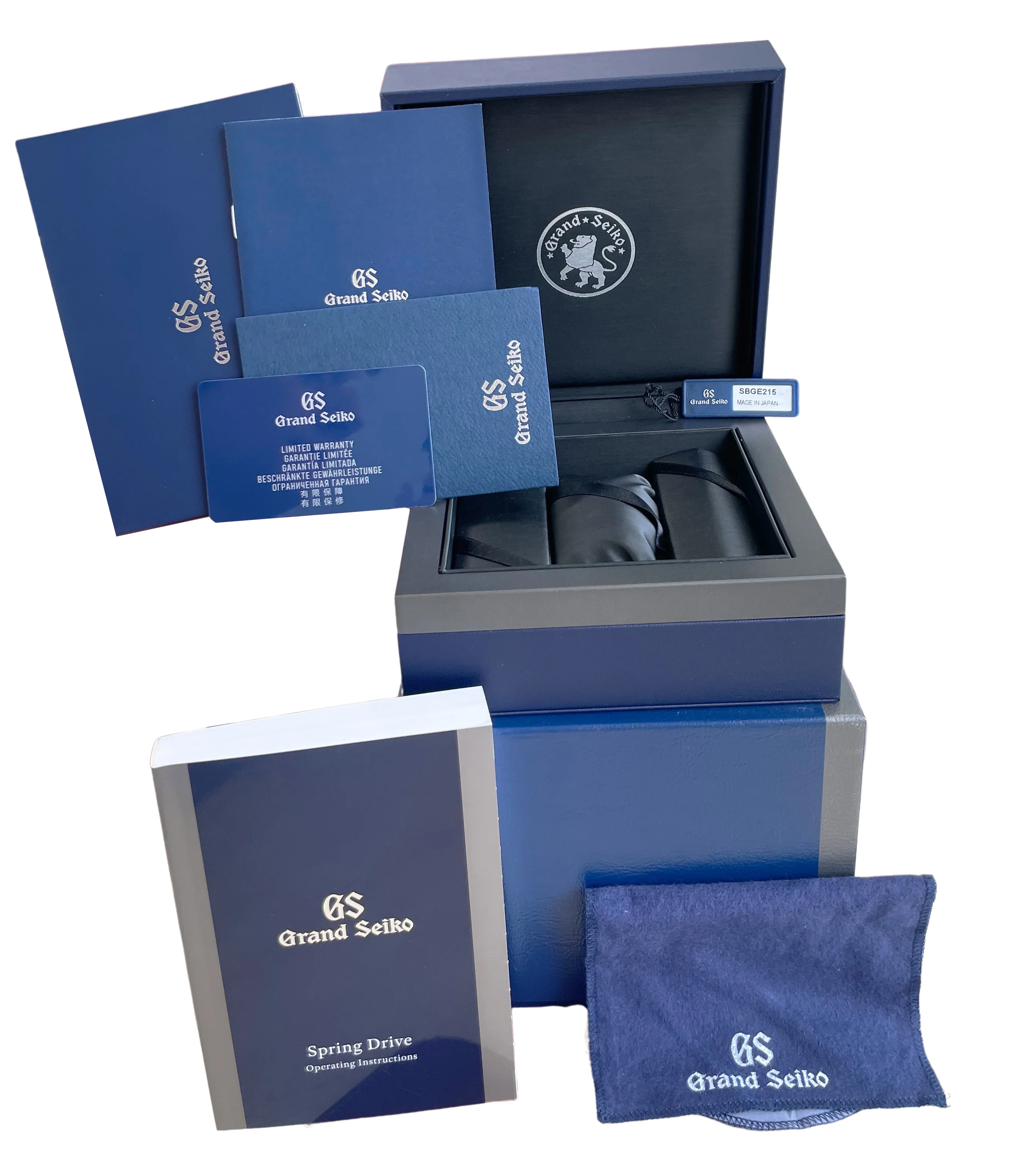 MINT PAPERS Grand Seiko Spring Drive GMT SBGE215 44mm Titanium 9R66 Watch BOX - Image 2