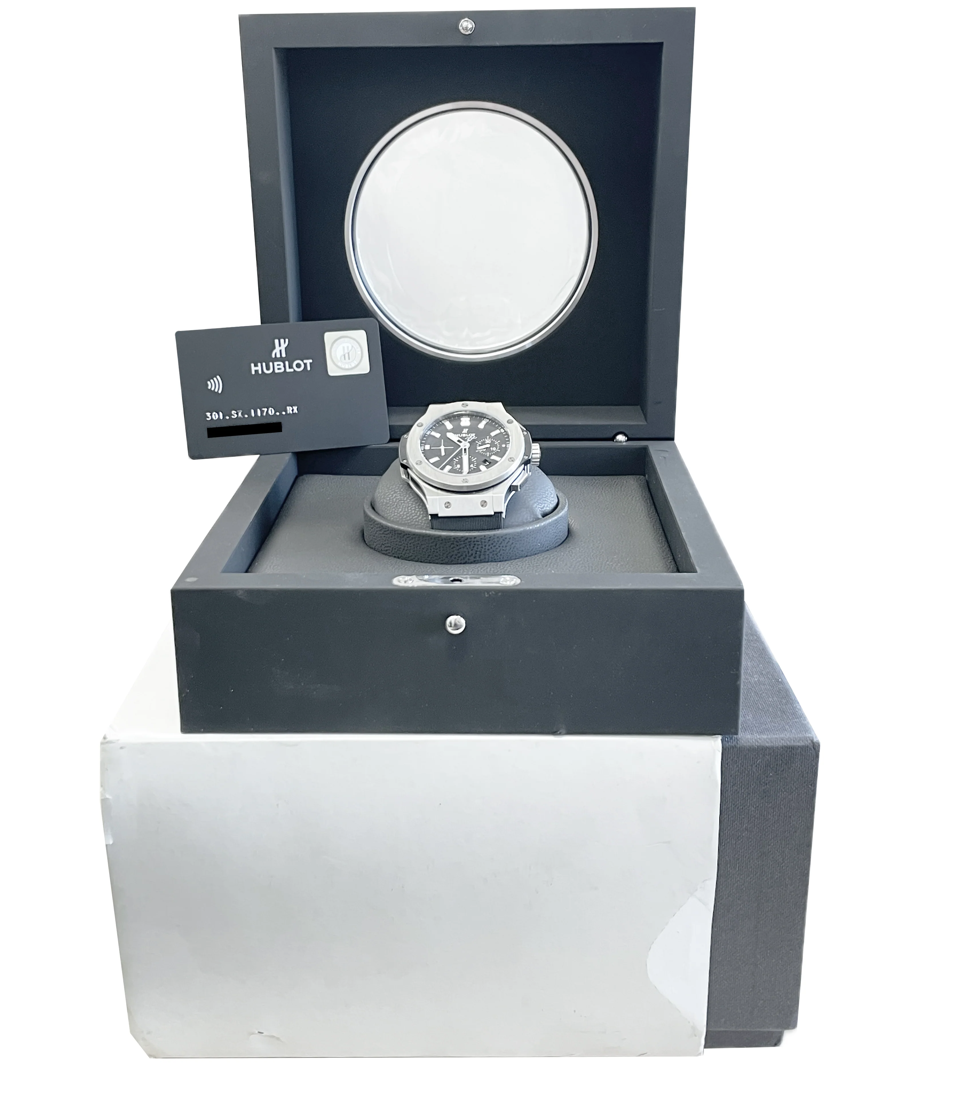 MINT PAPERS Hublot Big Bang Chronograph Black 301.SX.1170.RX Rubber Watch BOX - Image 2