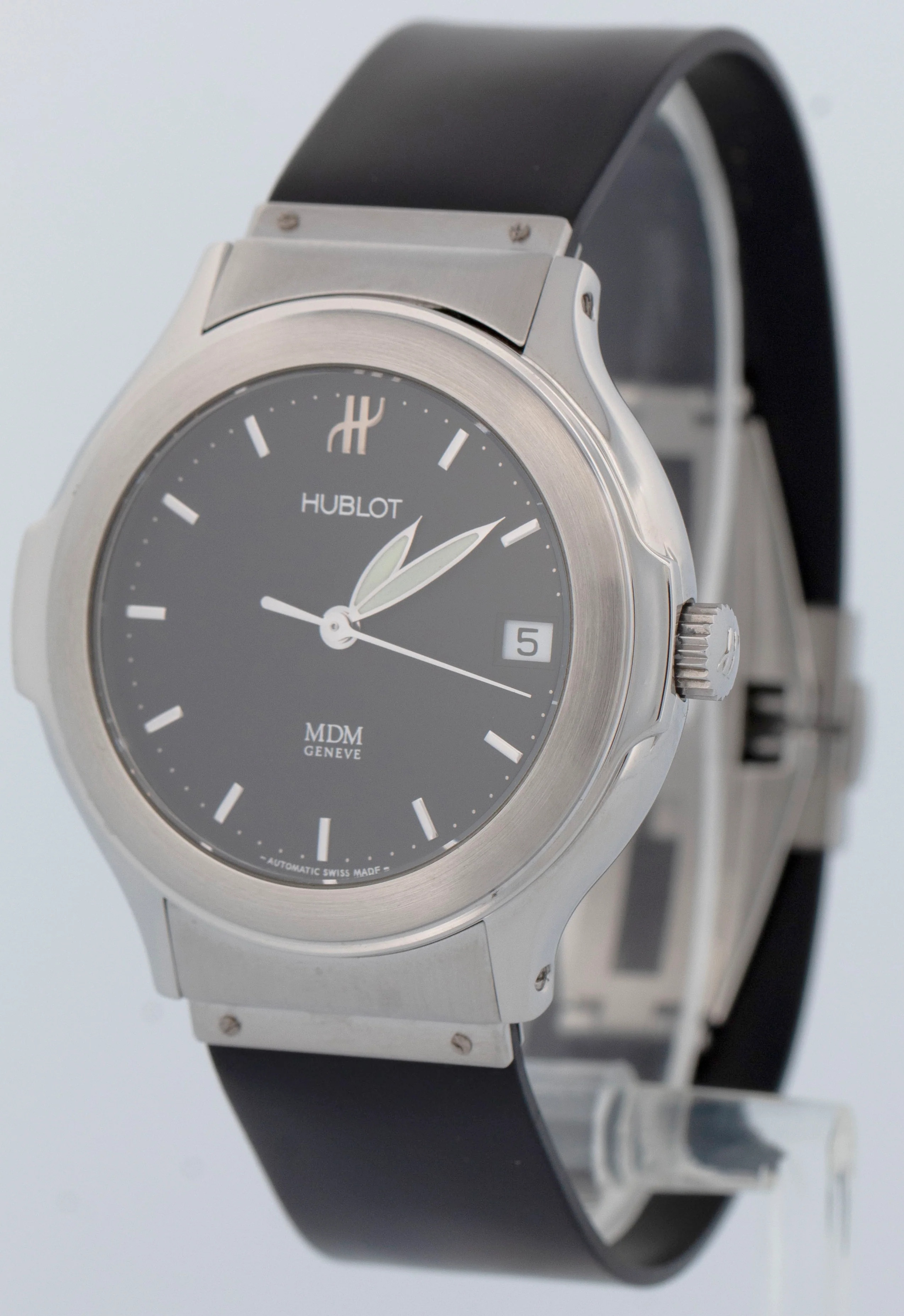 MINT PAPERS Hublot MDM Elegant 36mm Automatic Date Black Rubber 1710.1 Watch BOX - Image 4