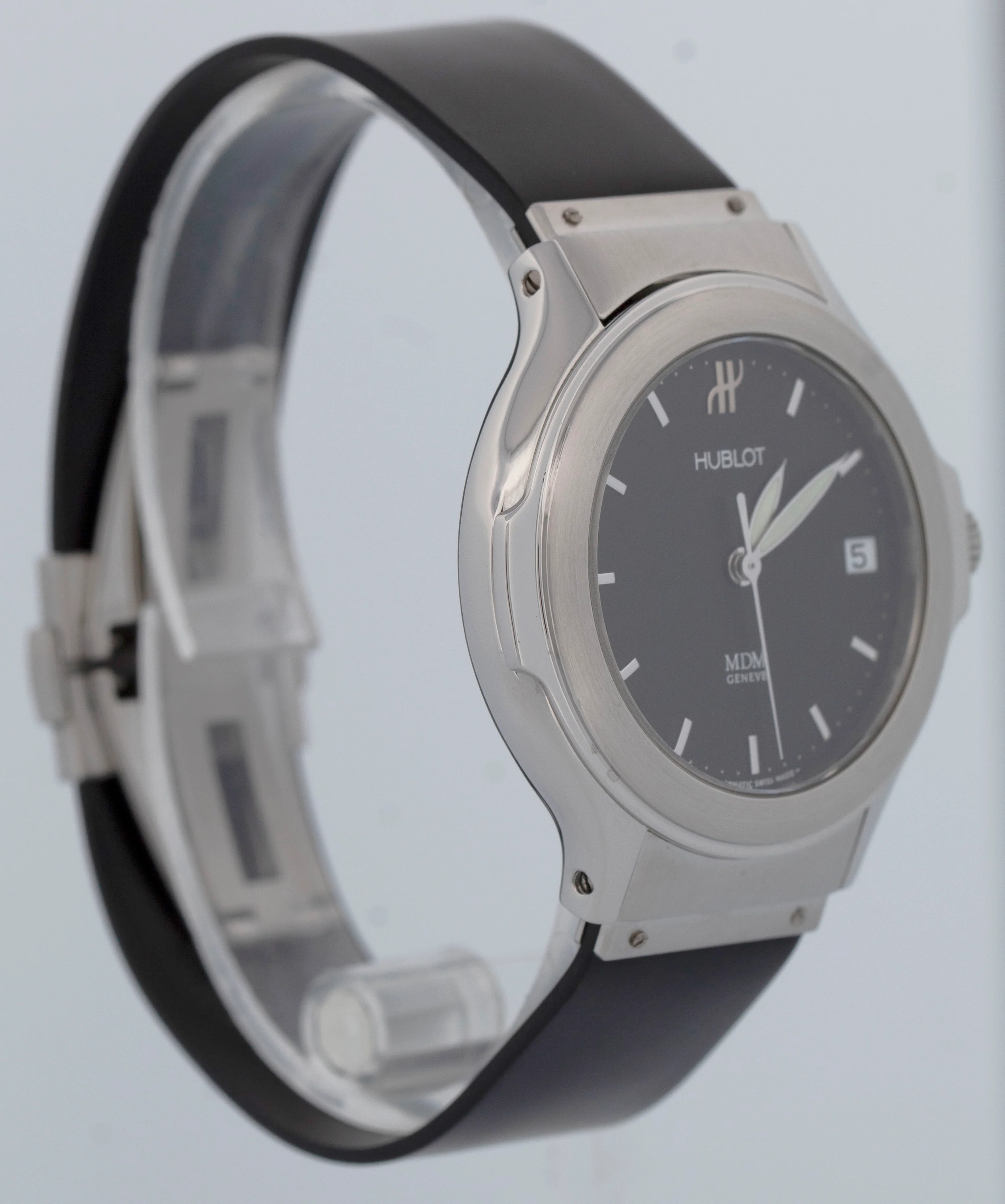 MINT PAPERS Hublot MDM Elegant 36mm Automatic Date Black Rubber 1710.1 Watch BOX - Image 5