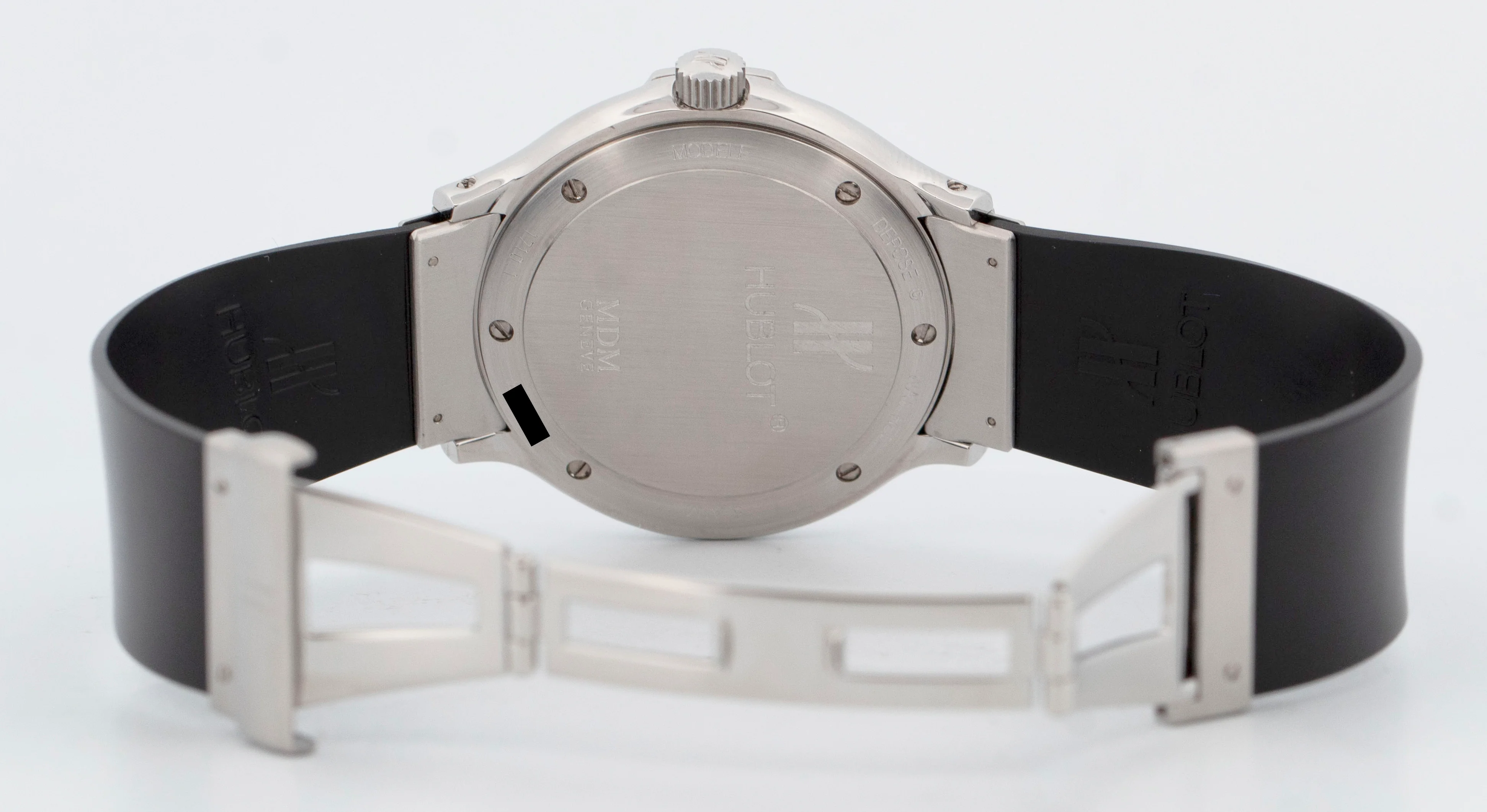 MINT PAPERS Hublot MDM Elegant 36mm Automatic Date Black Rubber 1710.1 Watch BOX - Image 7