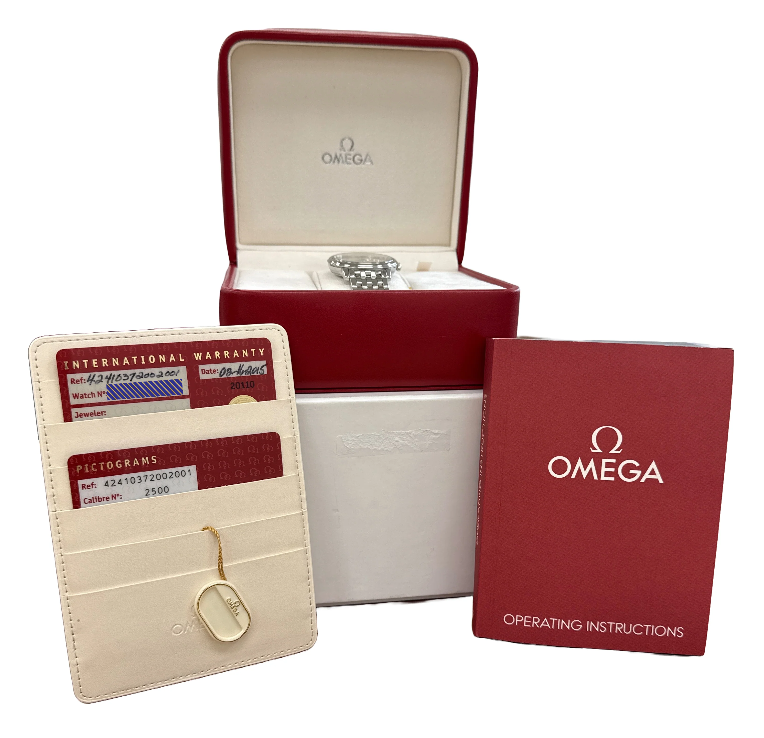 MINT PAPERS Omega De Ville Prestige WHITE Steel 36.8mm 424.10.37.20.02.001 BOX - Image 2