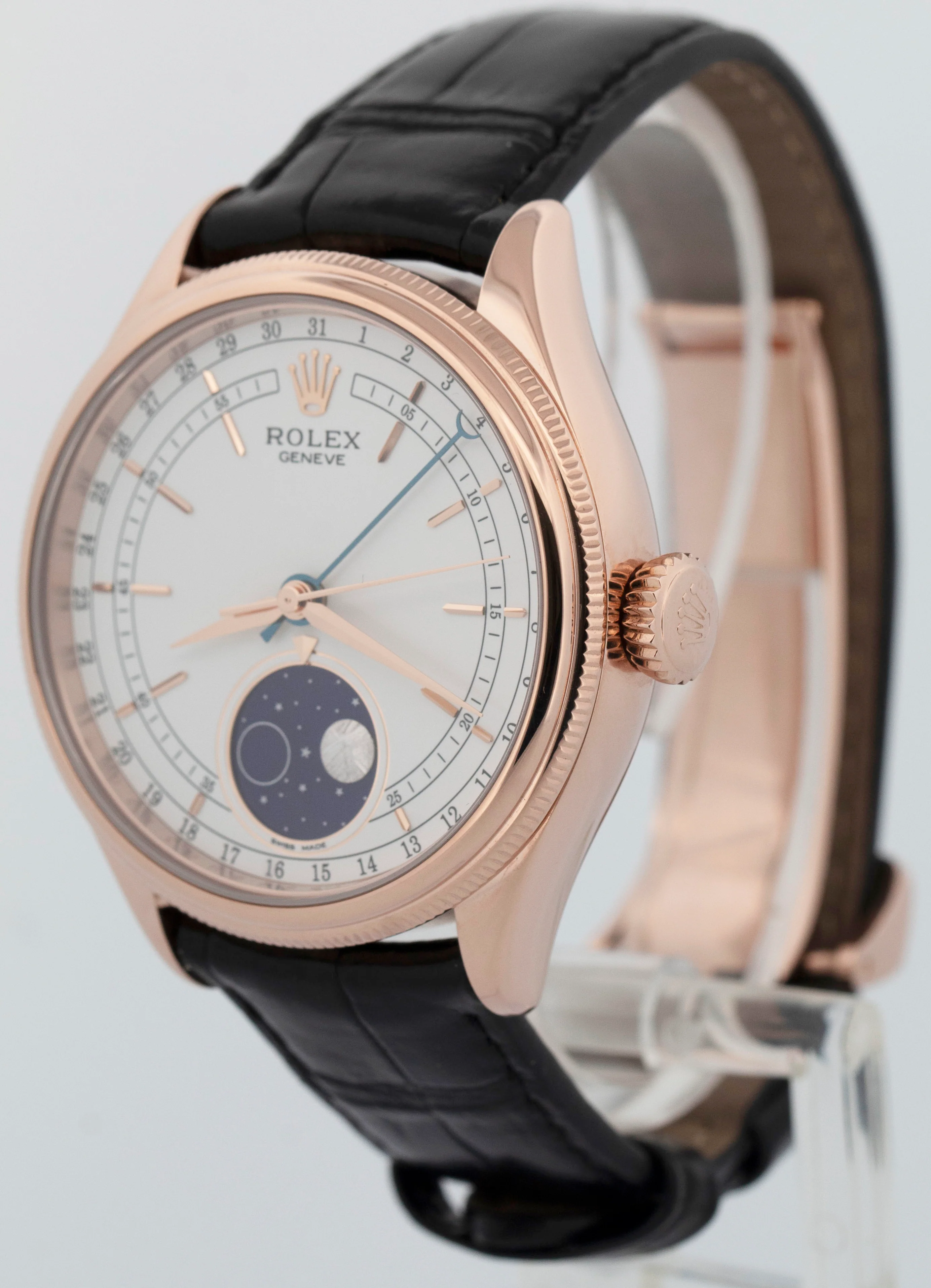 MINT PAPERS Rolex Cellini Moonphase 18K Rose Gold Leather Everose 39mm 50535 BOX - Image 3