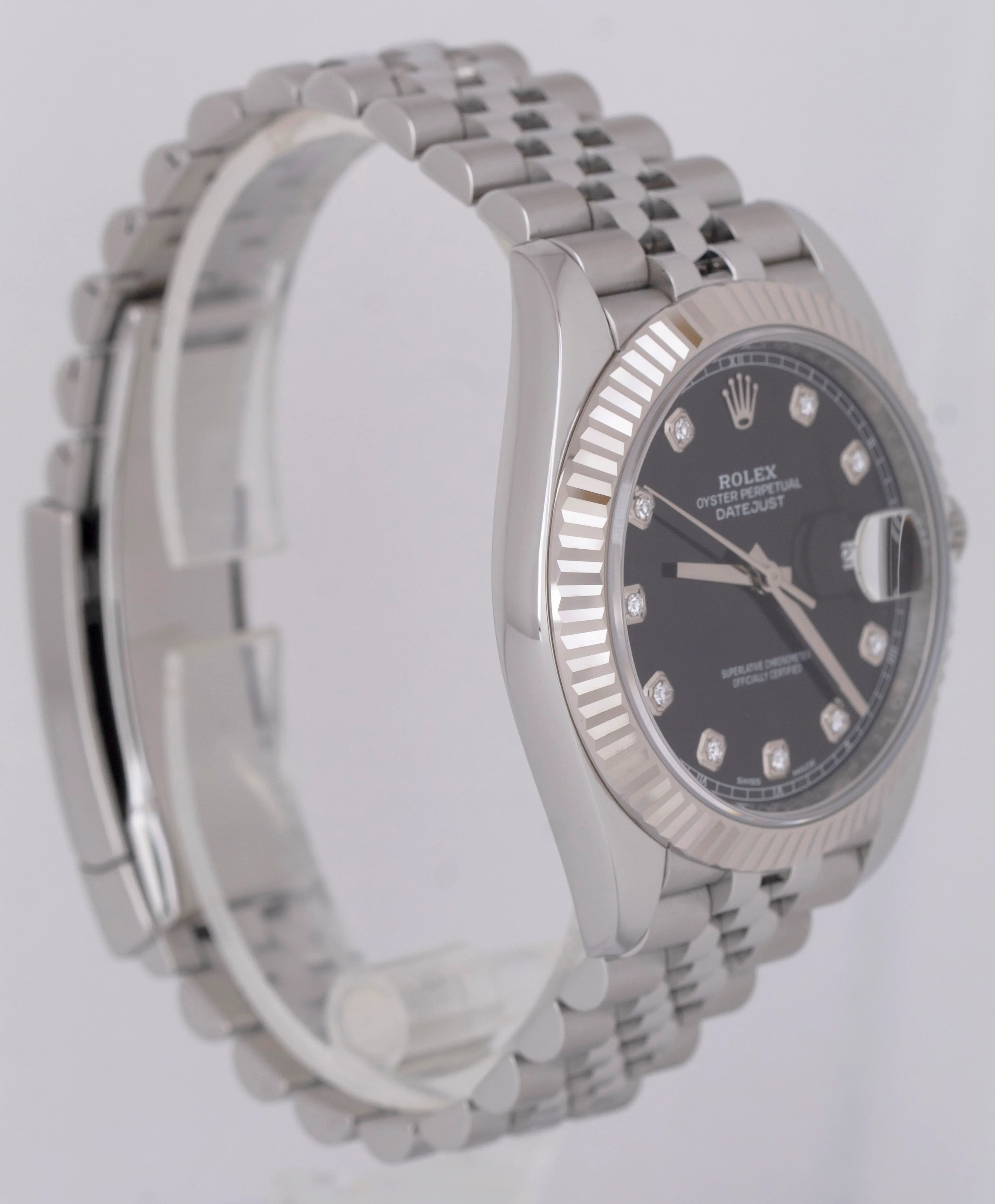 MINT PAPERS Rolex DateJust 126334 FACTORY BLACK DIAMOND 41mm JUBILEE Watch BOX - Image 4