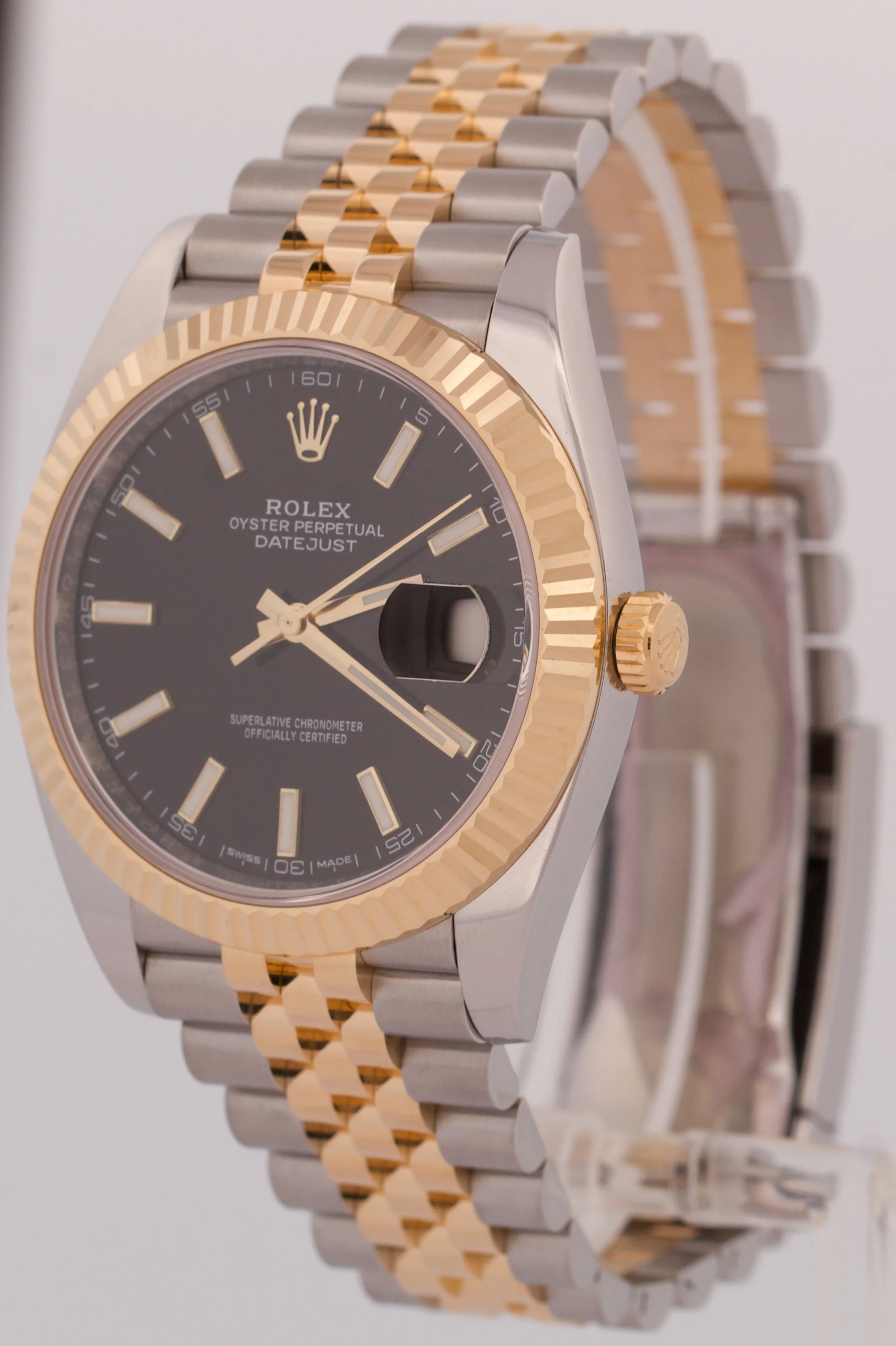 MINT PAPERS Rolex DateJust 41mm BLACK Two-Tone Gold JUBILEE Fluted 126333 BOX - Image 3