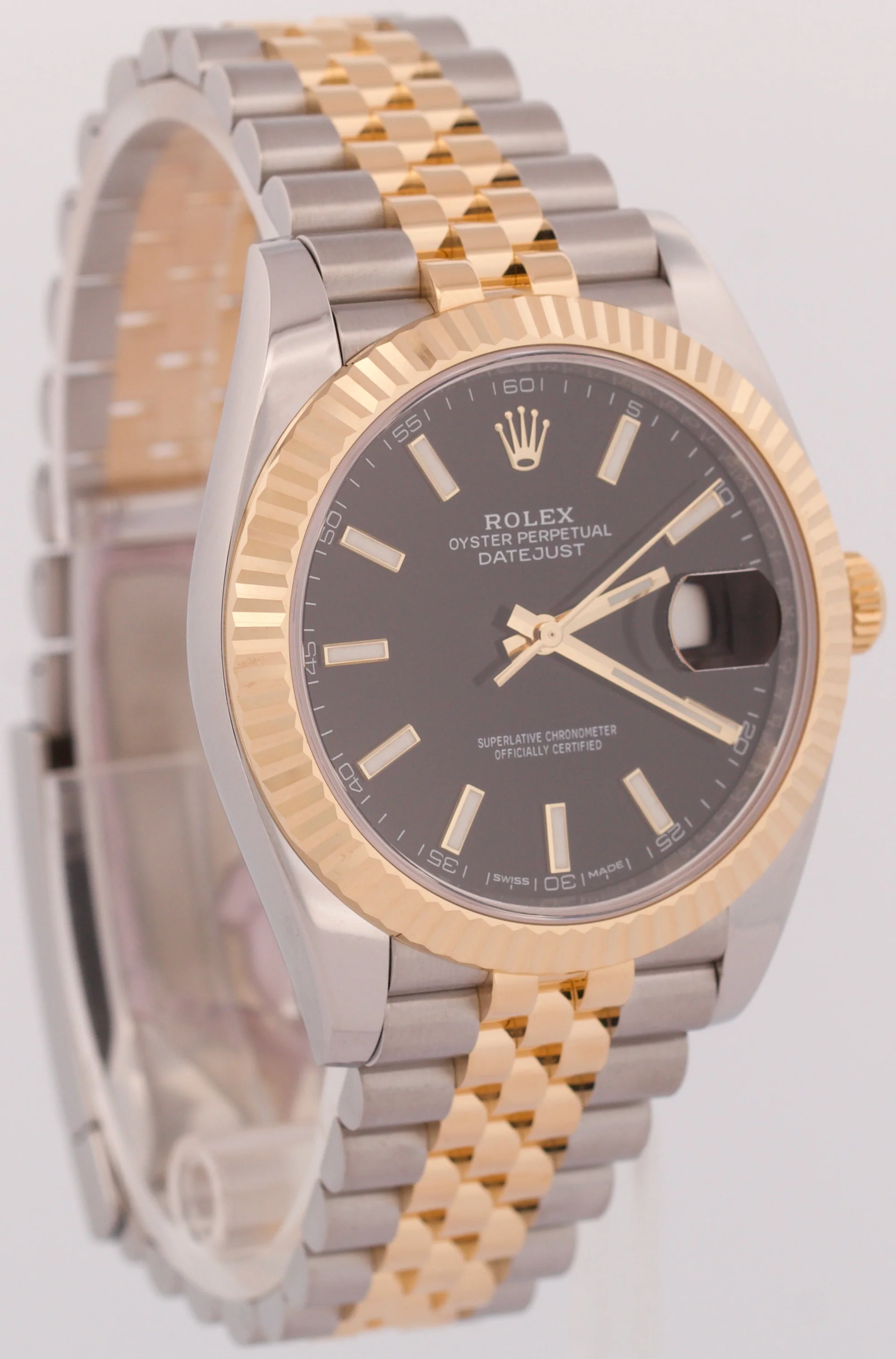 MINT PAPERS Rolex DateJust 41mm BLACK Two-Tone Gold JUBILEE Fluted 126333 BOX - Image 4