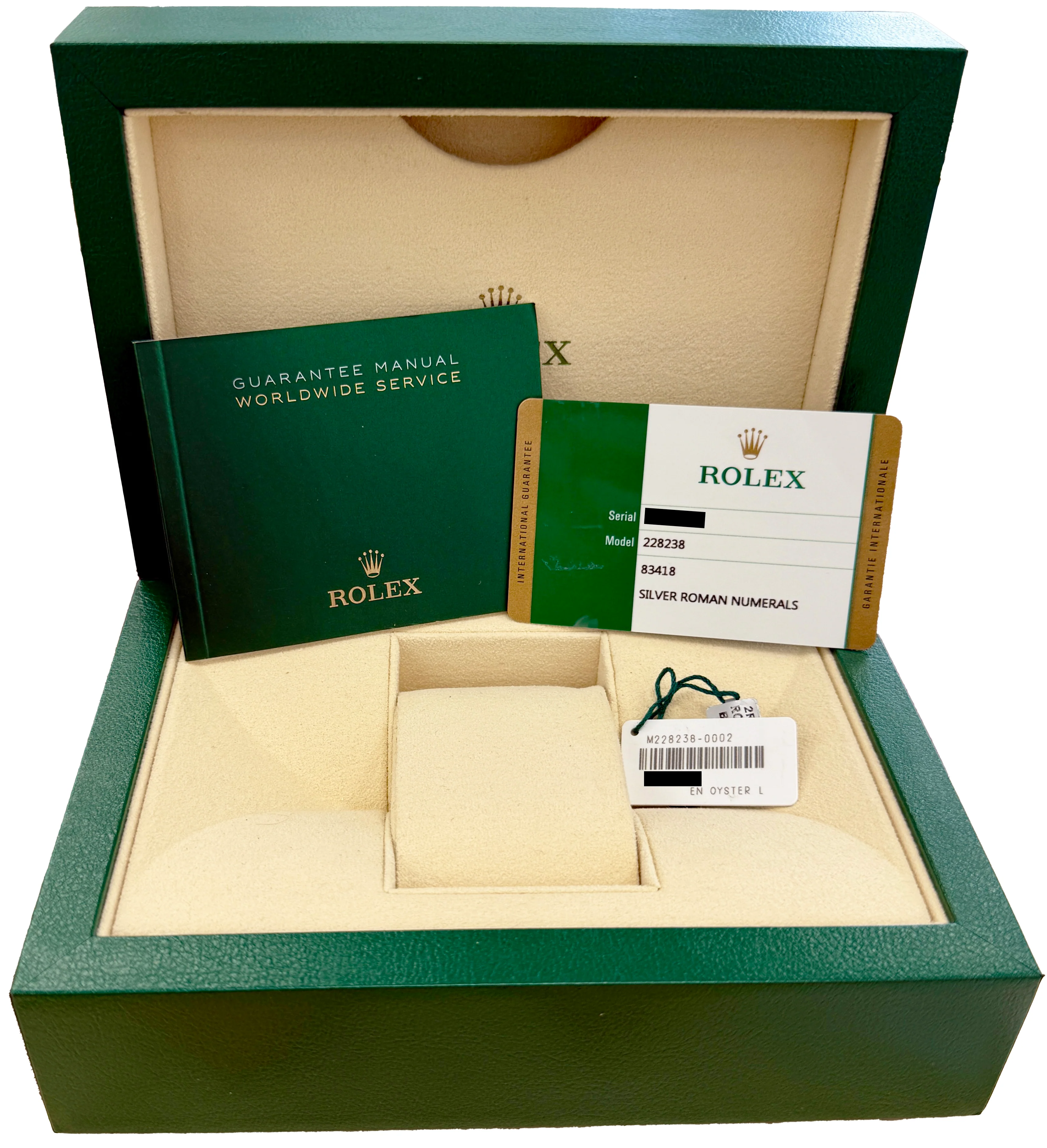MINT PAPERS Rolex Day-Date President 40mm Silver Roman 18K Gold Watch 228238 BOX - Image 2