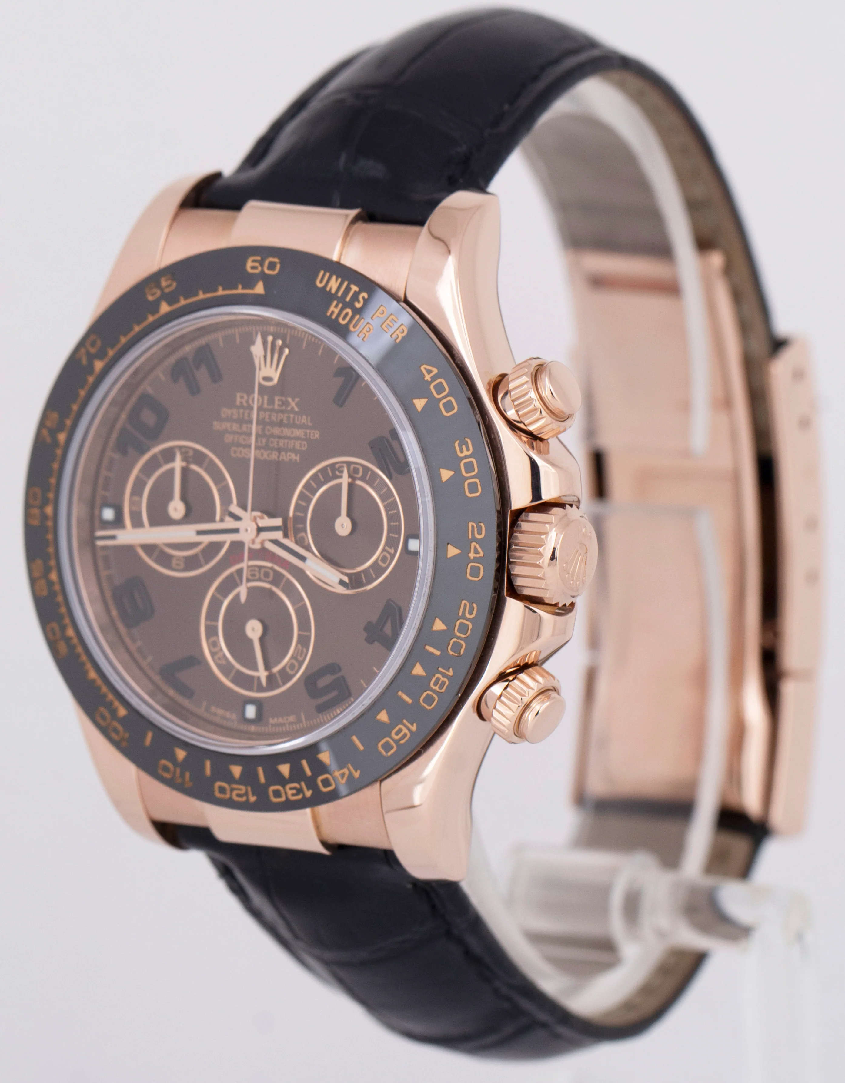 MINT PAPERS Rolex Daytona Chocolate Arabic 18K Rose Gold Ceramic 116515 40mm BOX - Image 3