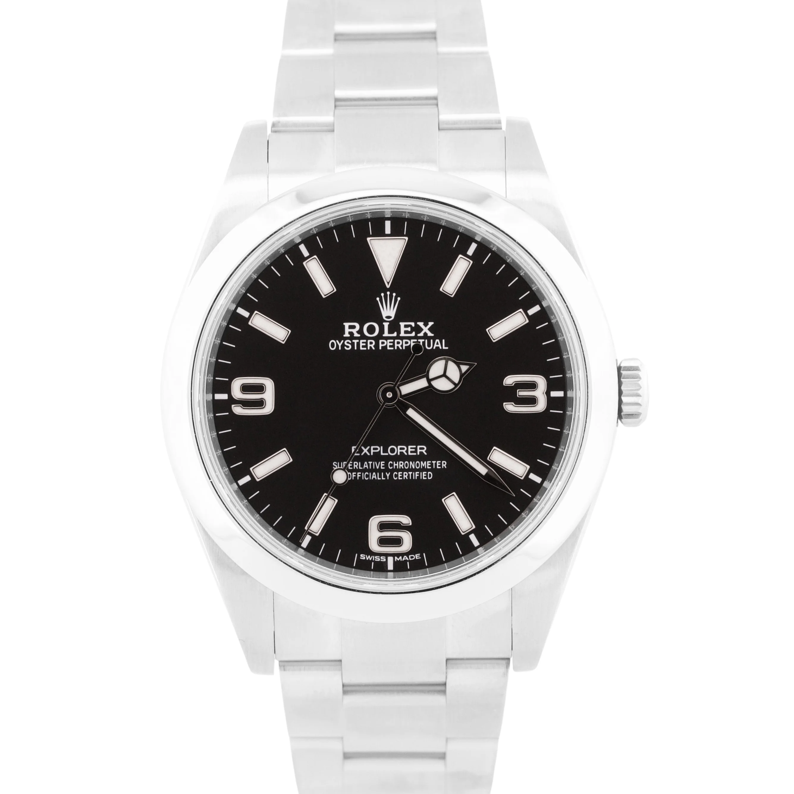 MINT PAPERS Rolex Explorer I Black MK2 Steel 39mm Stainless Steel 214270 BOX