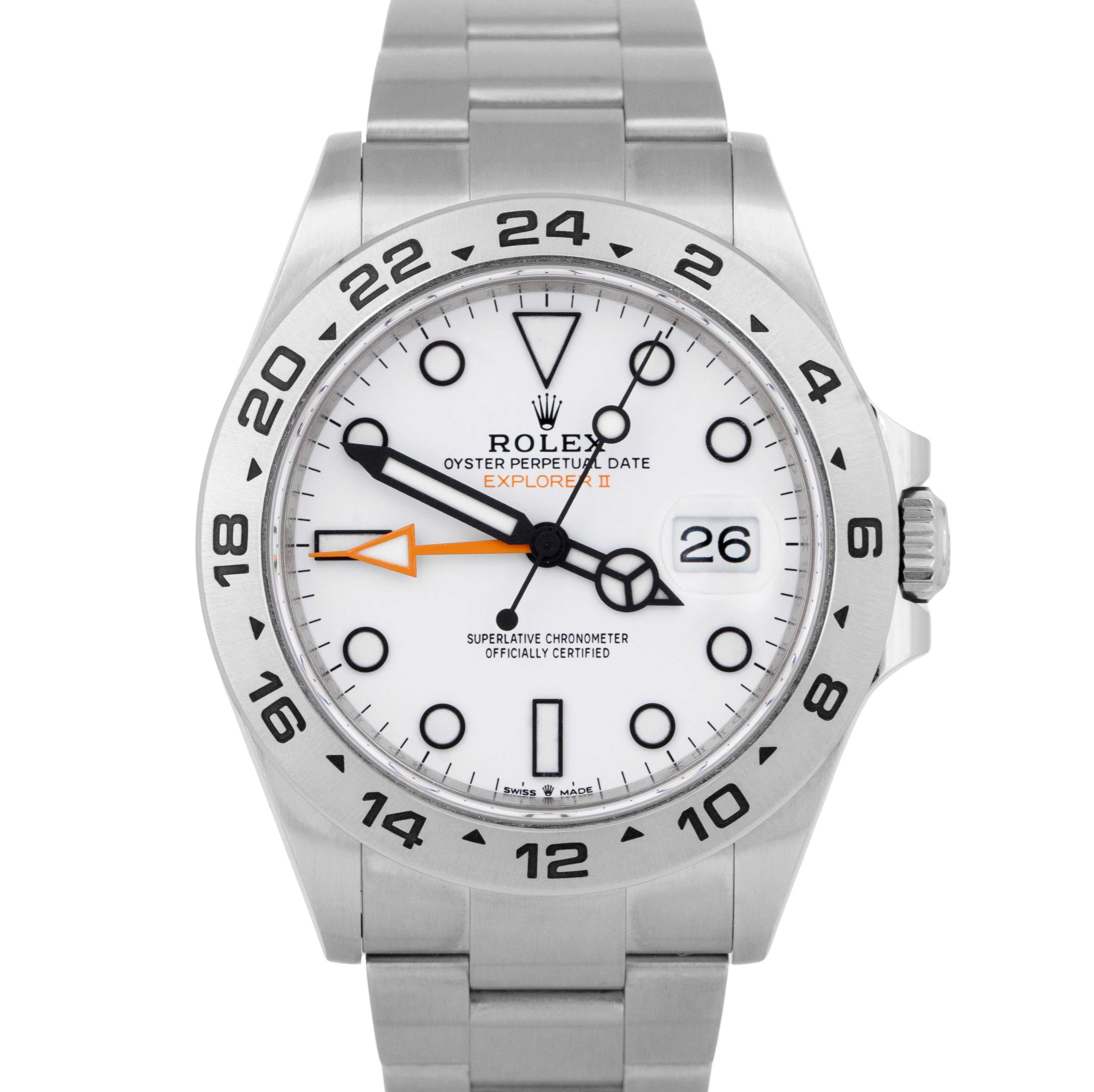 MINT PAPERS Rolex Explorer II 42mm Polar White Stainless Watch GMT 226570 BOX