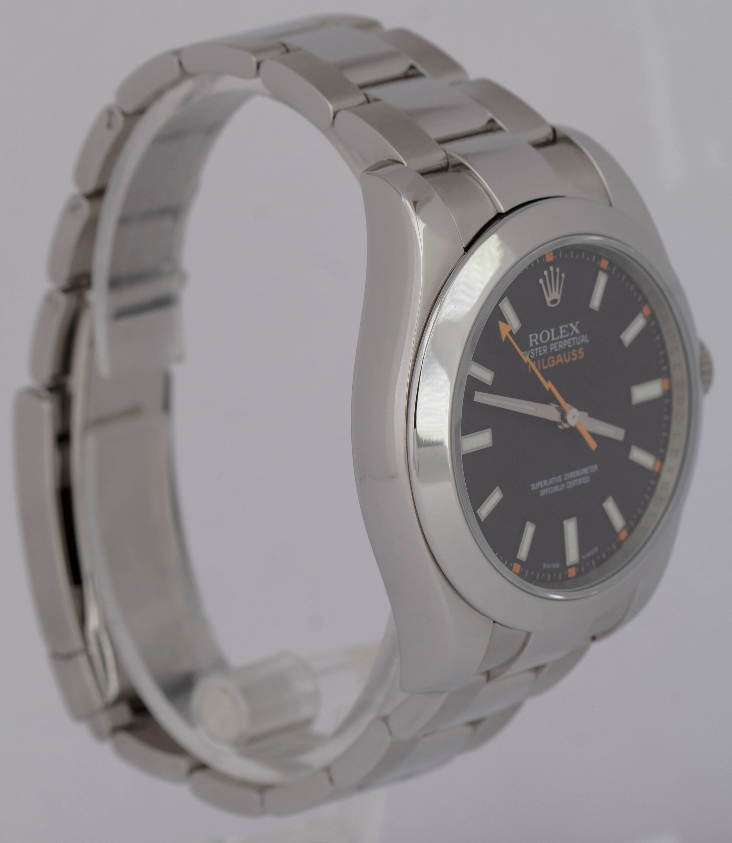 MINT PAPERS Rolex Milgauss 116400 Black Orange 40mm Stainless Steel Watch BOX - Image 4