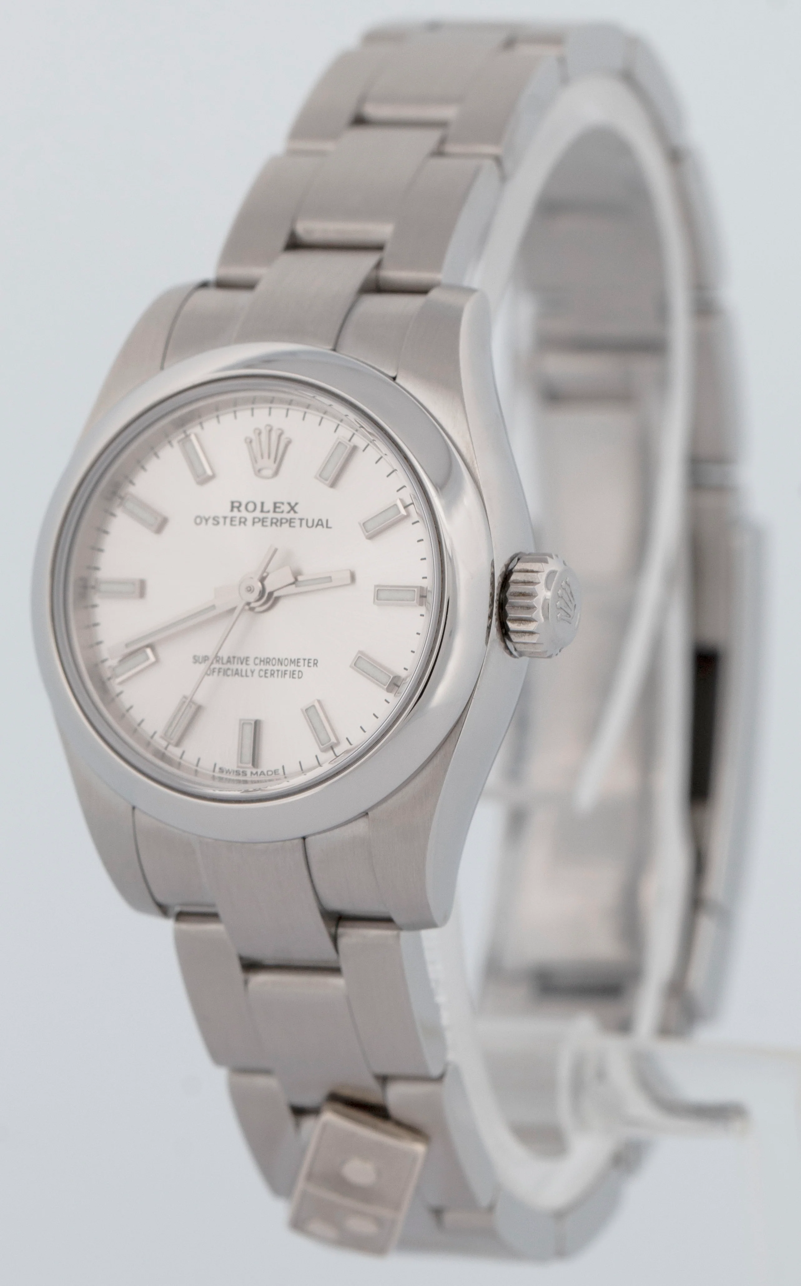MINT PAPERS Rolex Oyster Perpetual DOMINOS Silver 26mm Steel Watch 176200 BOX - Image 4