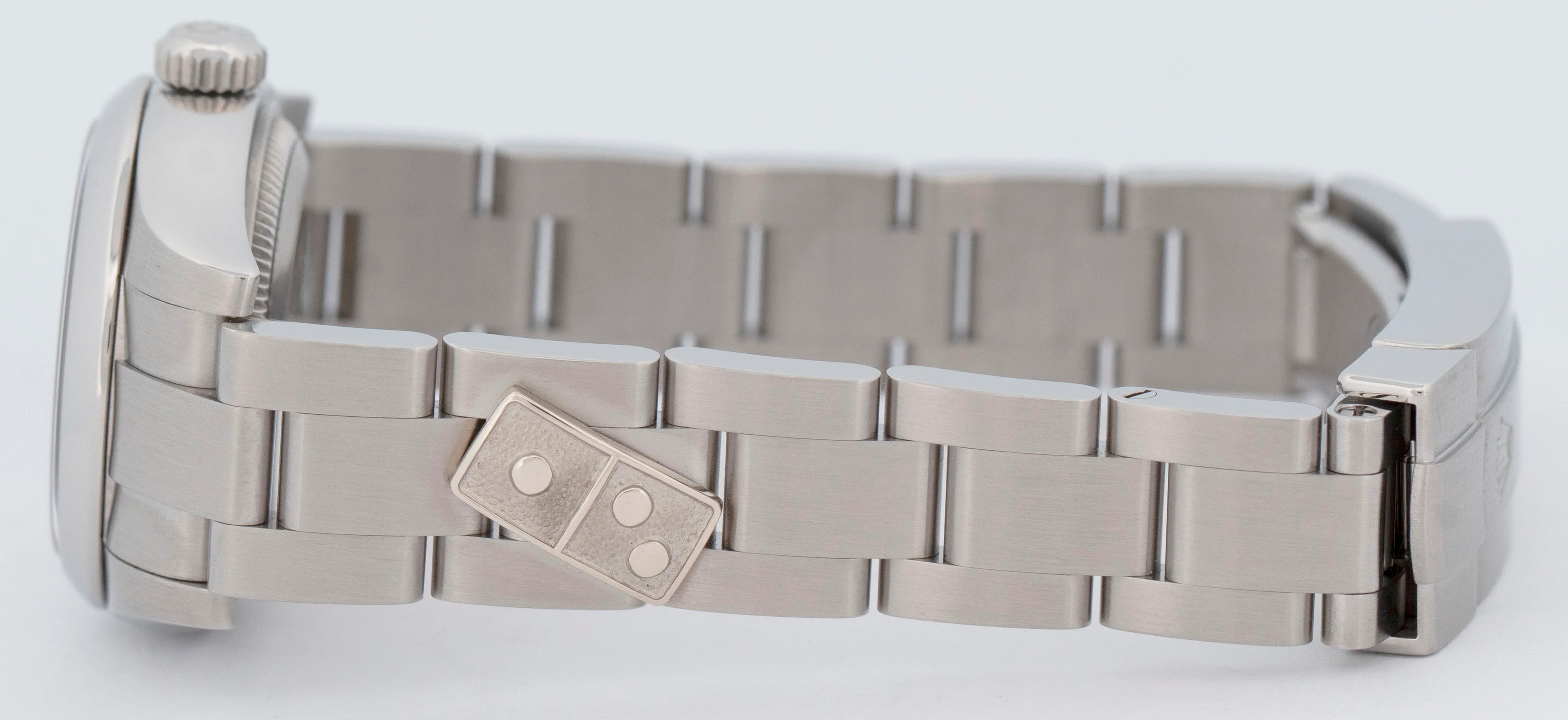 MINT PAPERS Rolex Oyster Perpetual DOMINOS Silver 26mm Steel Watch 176200 BOX - Image 7