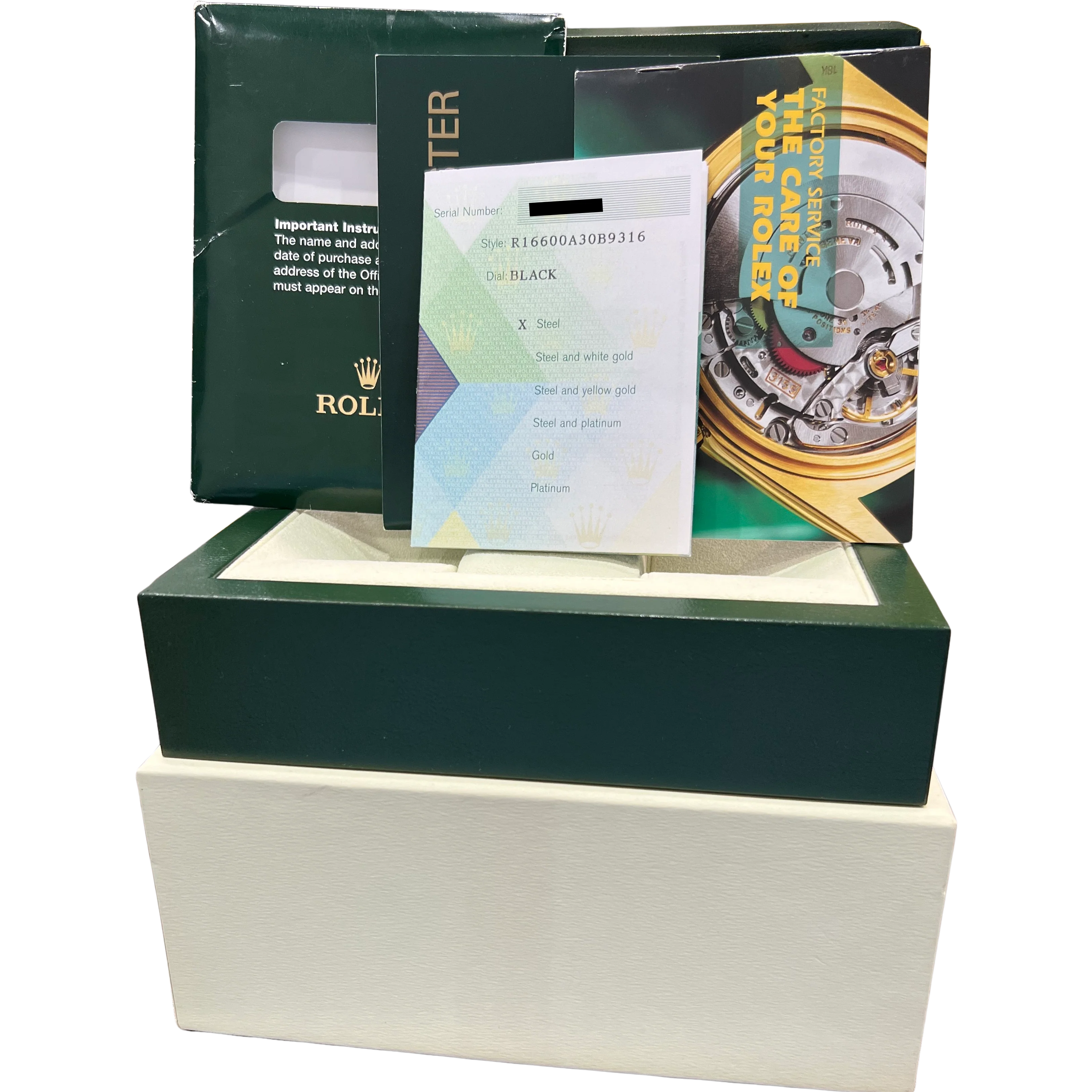 MINT PAPERS Rolex Sea-Dweller 40mm No-Holes Case Black Steel Date Watch 16600 - Image 2