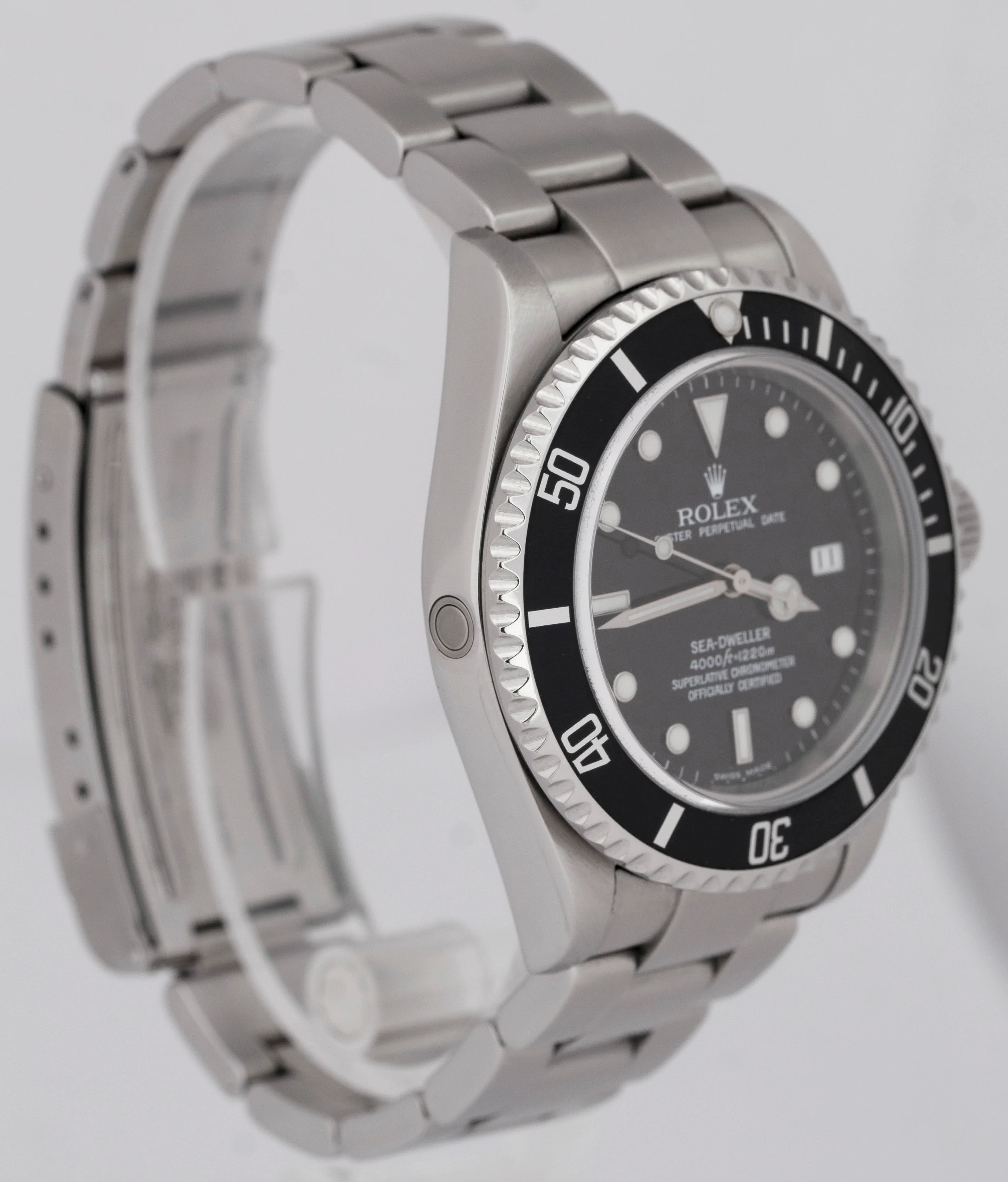 MINT PAPERS Rolex Sea-Dweller 40mm No-Holes Case Black Steel Date Watch 16600 - Image 3