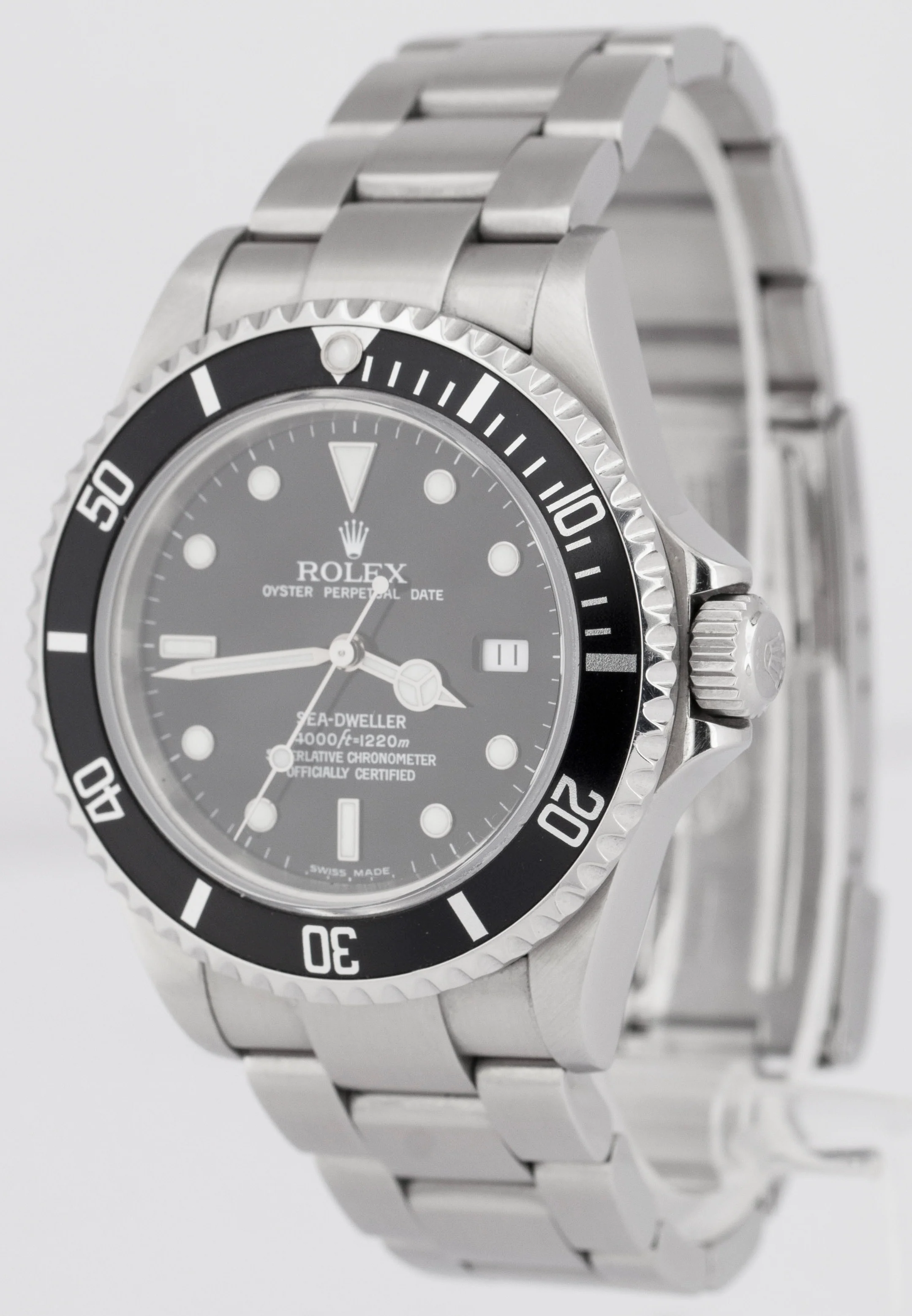 MINT PAPERS Rolex Sea-Dweller 40mm No-Holes Case Black Steel Date Watch 16600 - Image 4