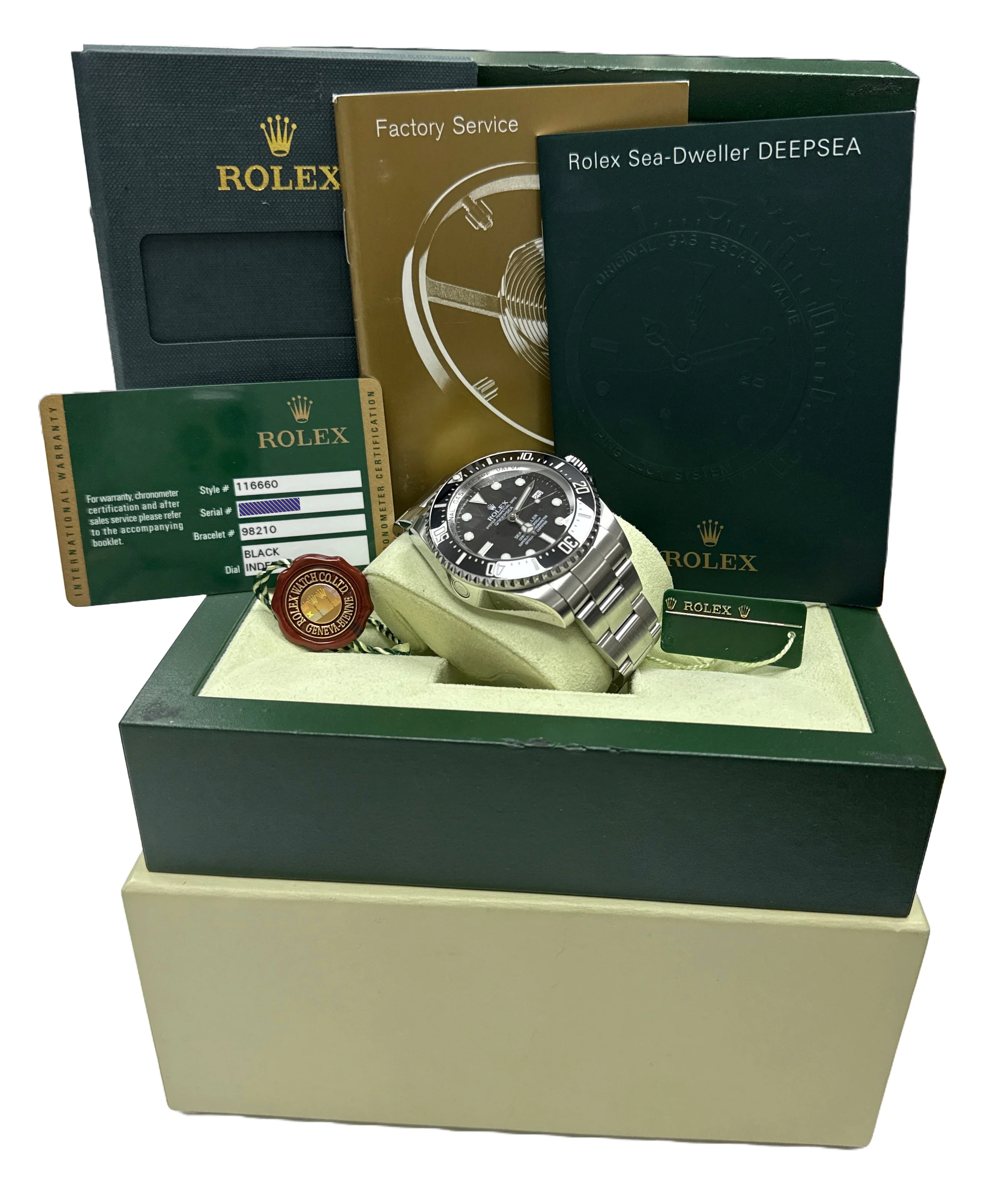 MINT PAPERS Rolex Sea-Dweller Deepsea 44mm BLACK Ceramic Steel Dive 116660 BOX - Image 2