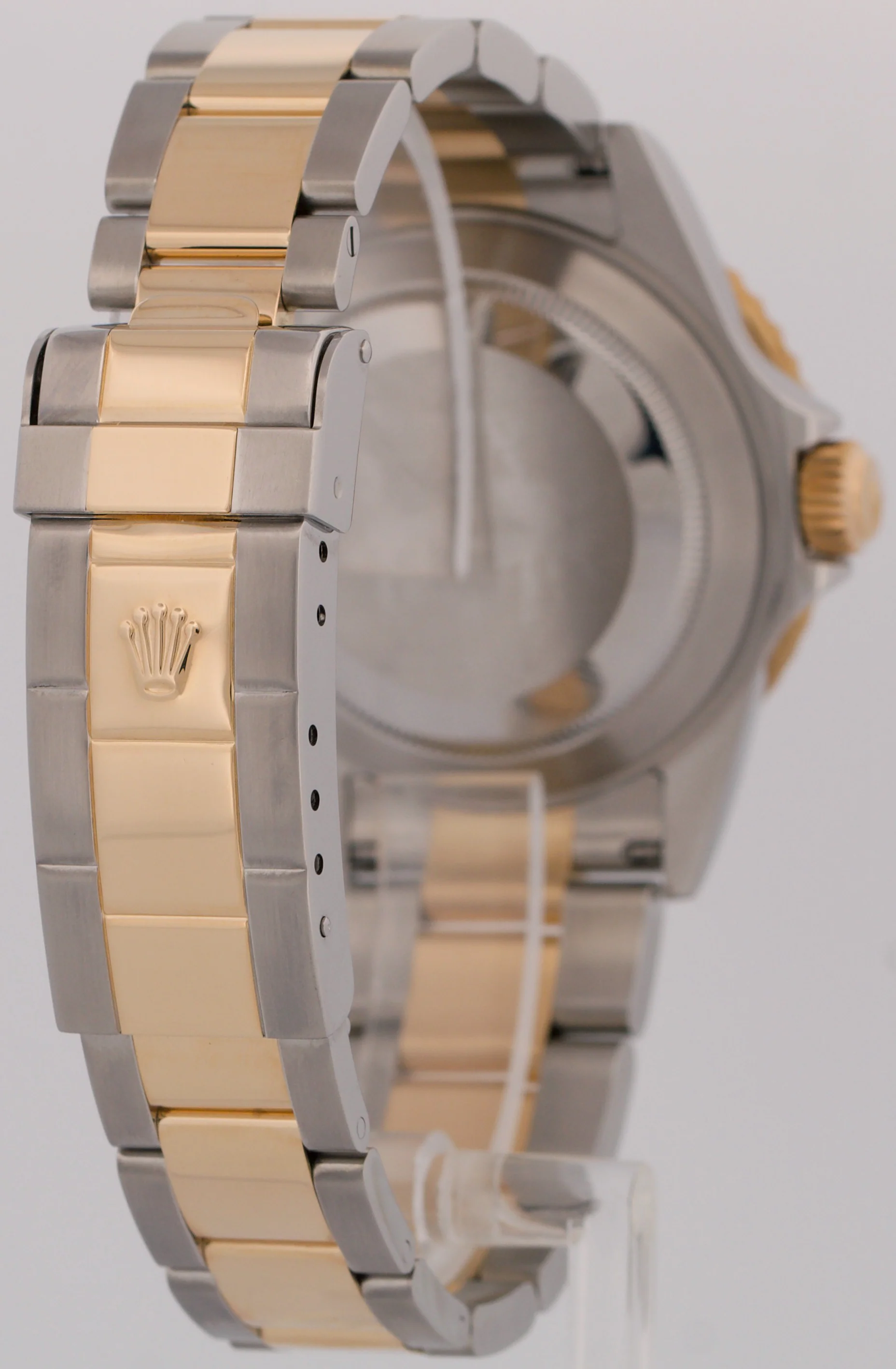 MINT PAPERS Rolex Submariner 40mm BLUE 18K Steel No-Holes GOLD BUCKLE 16613 BOX - Image 6