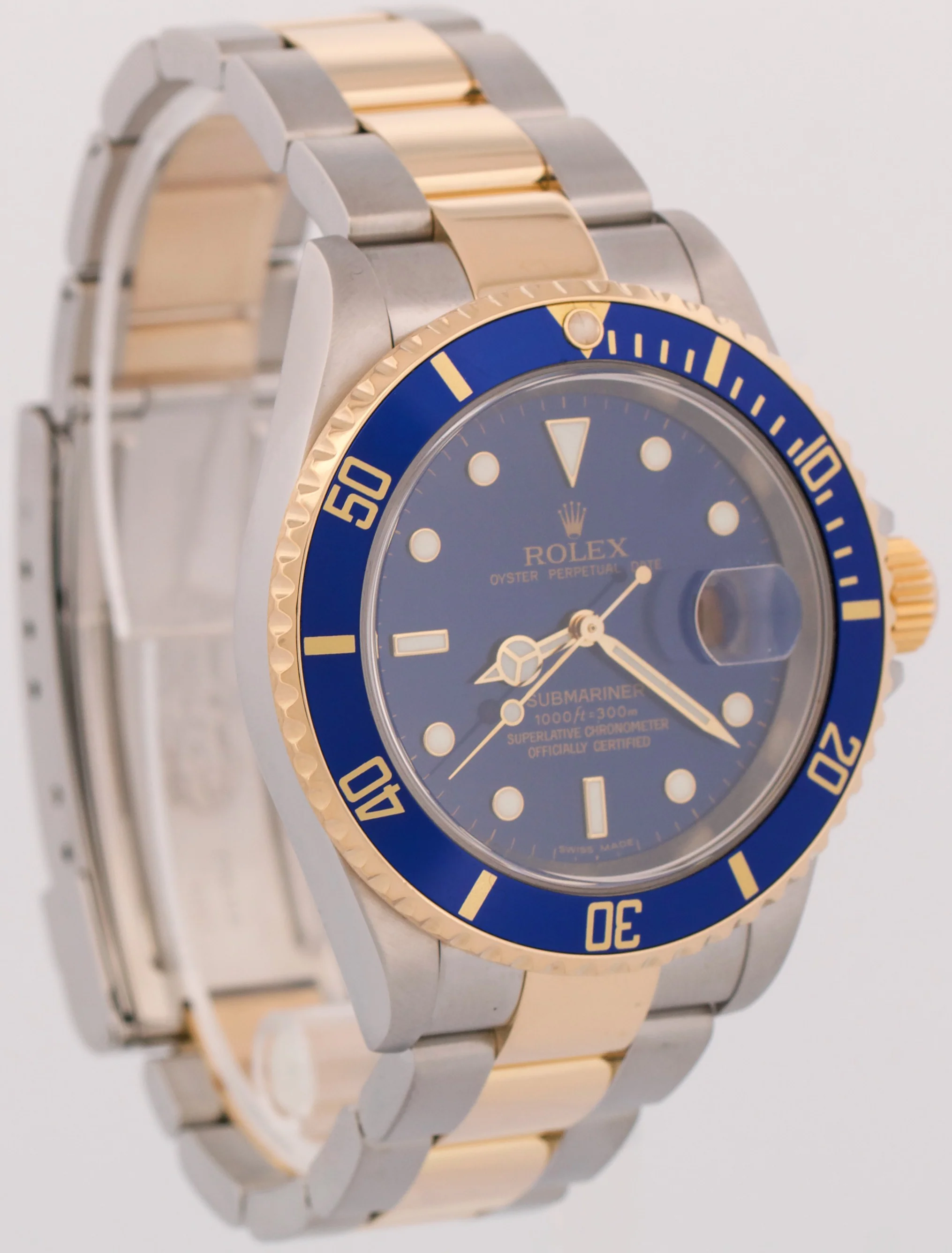 MINT PAPERS Rolex Submariner Date 40mm BLUE Two-Tone Steel 18K GOLD 16613 BOX - Image 4