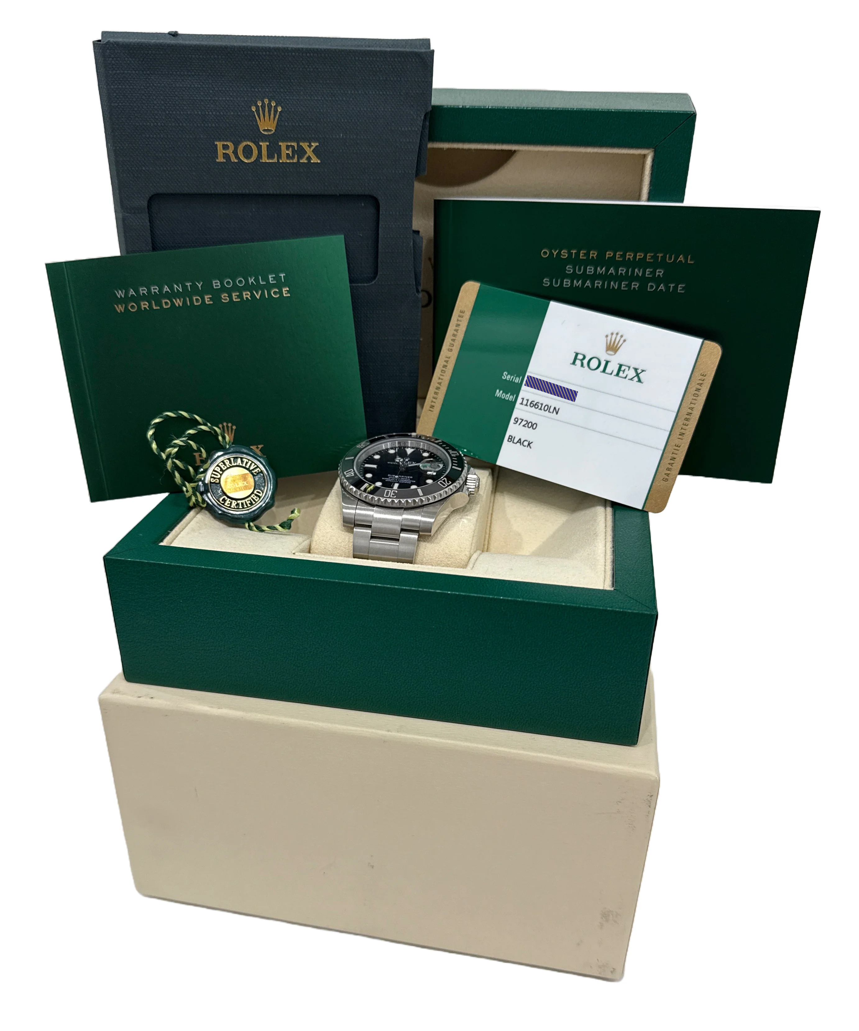 MINT PAPERS Rolex Submariner Date Black Steel Ceramic 40mm 116610 LN Watch BOX - Image 2