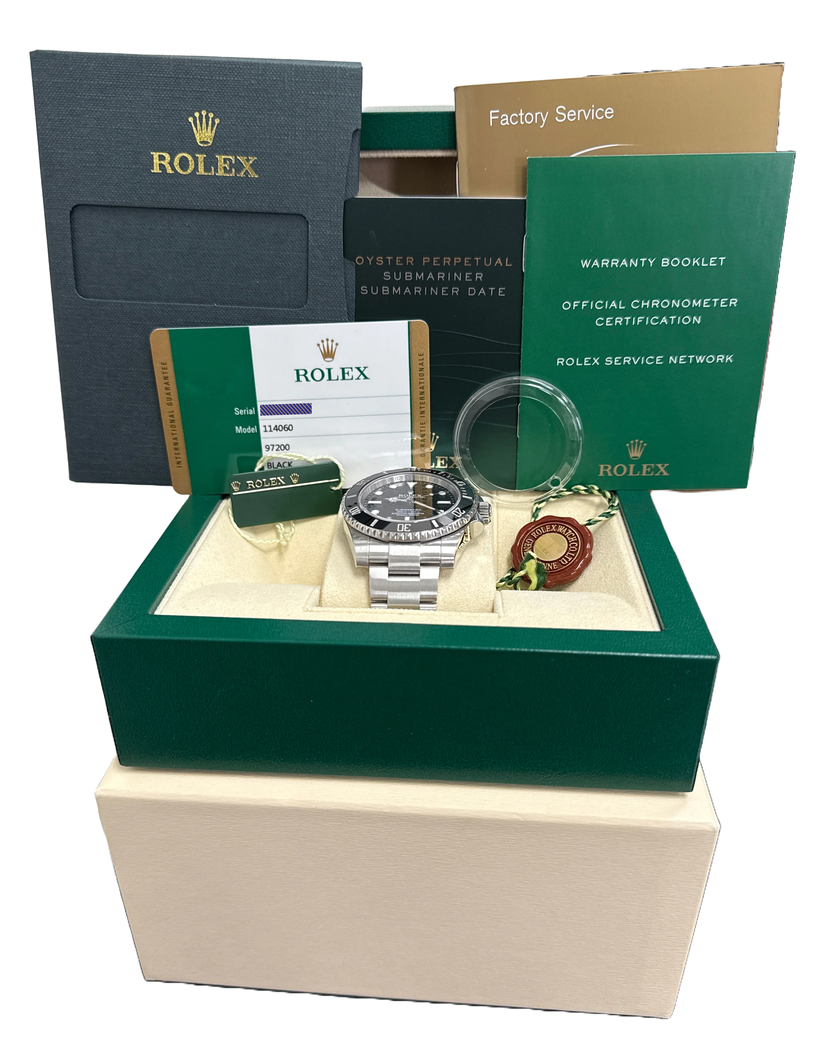 MINT PAPERS Rolex Submariner No-Date 114060 BLACK Ceramic 40mm Steel Watch BOX - Image 2