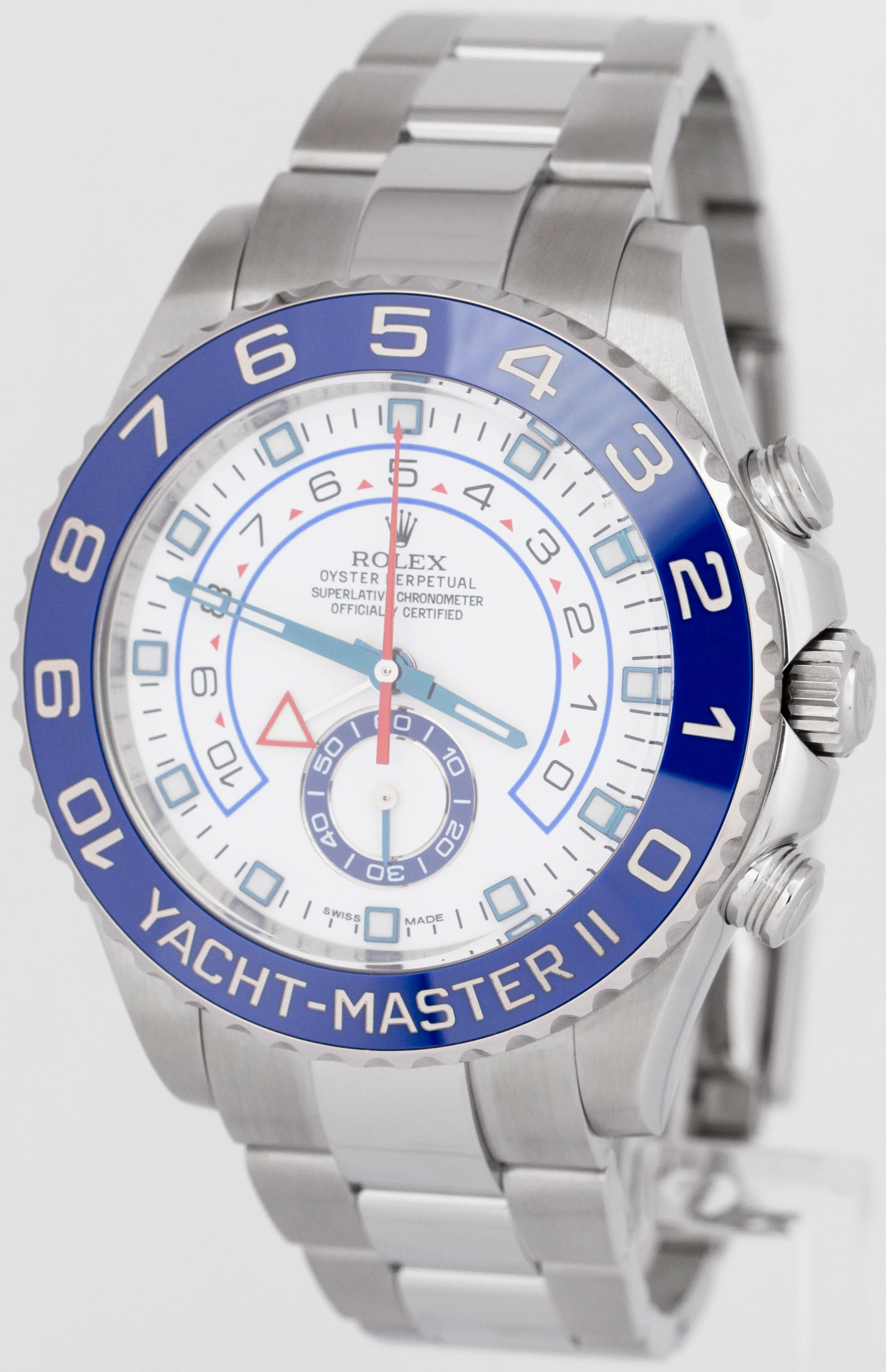 MINT PAPERS Rolex Yacht-Master II 44mm White Stainless Blue Watch 116680 BOX - Image 3