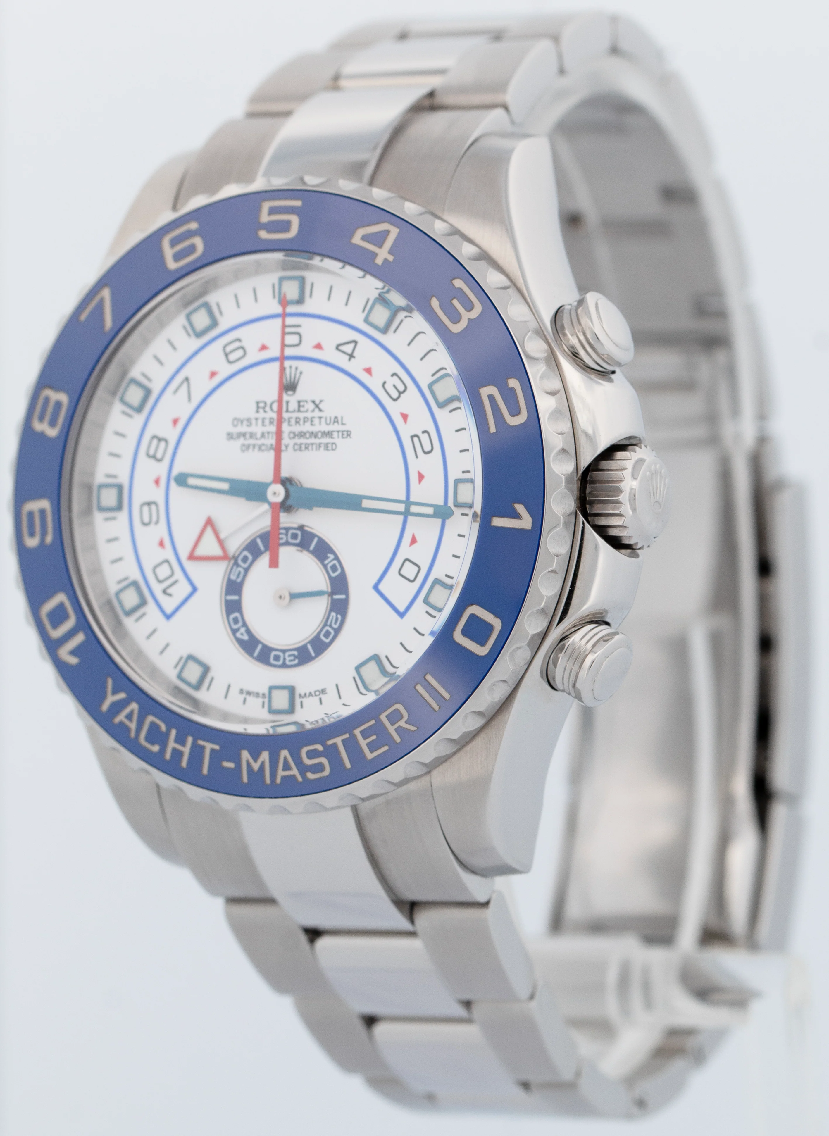 MINT PAPERS Rolex Yacht-Master II 44mm White Stainless Blue Watch 116680 BOX - Image 3