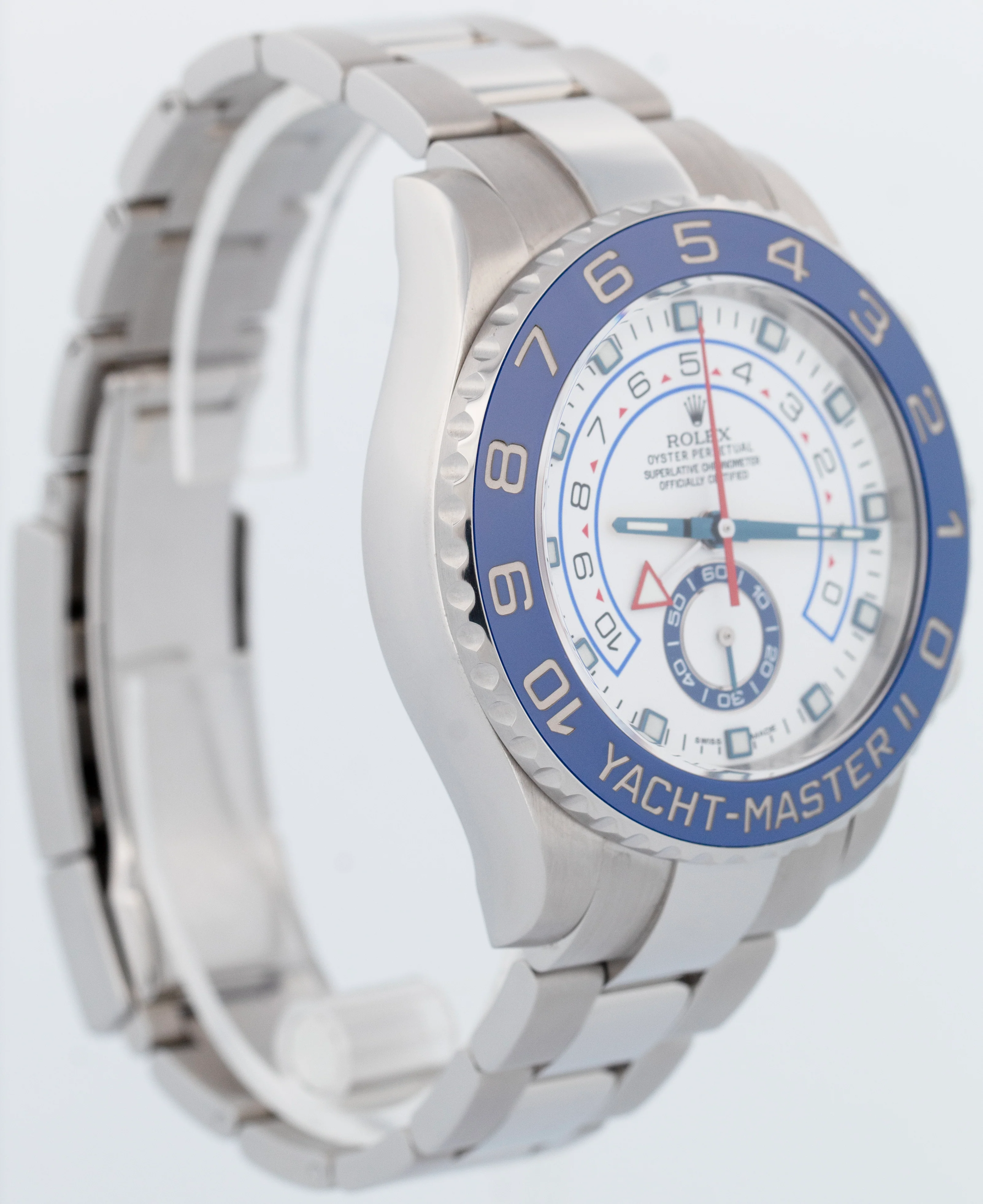 MINT PAPERS Rolex Yacht-Master II 44mm White Stainless Blue Watch 116680 BOX - Image 4