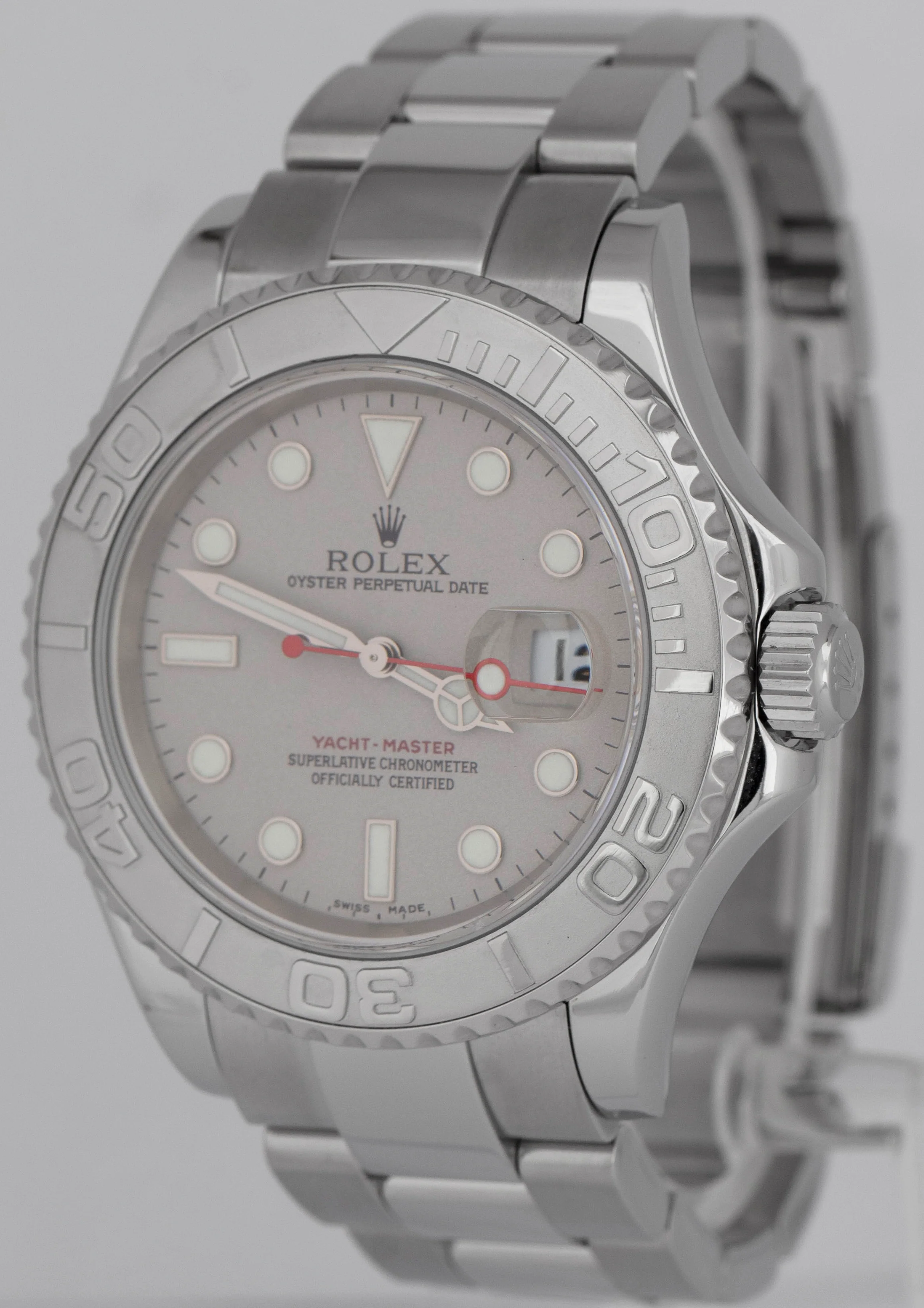 MINT PAPERS Rolex Yacht-Master Stainless Steel PLATINUM 40mm Watch 16622 BOX - Image 4