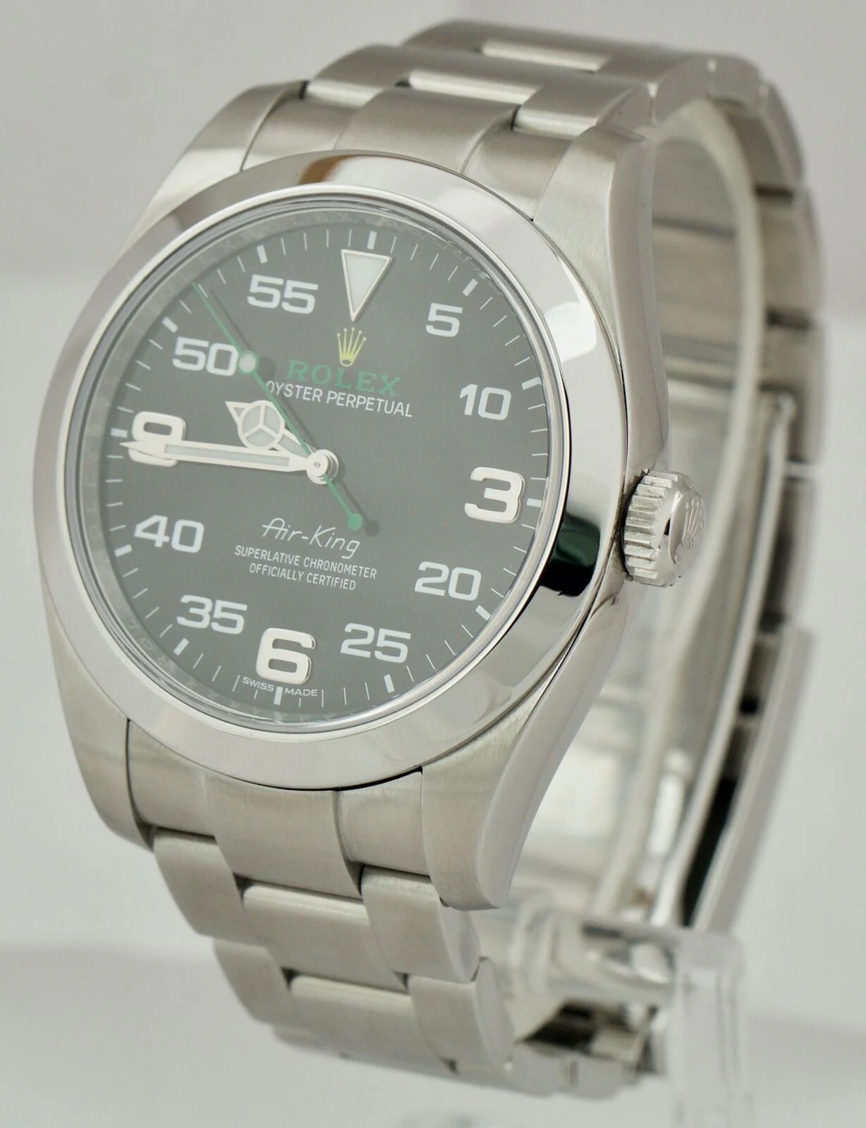 MINT Rolex Air-King 40mm Green Black Stainless Steel Automatic Watch 116900 - Image 2