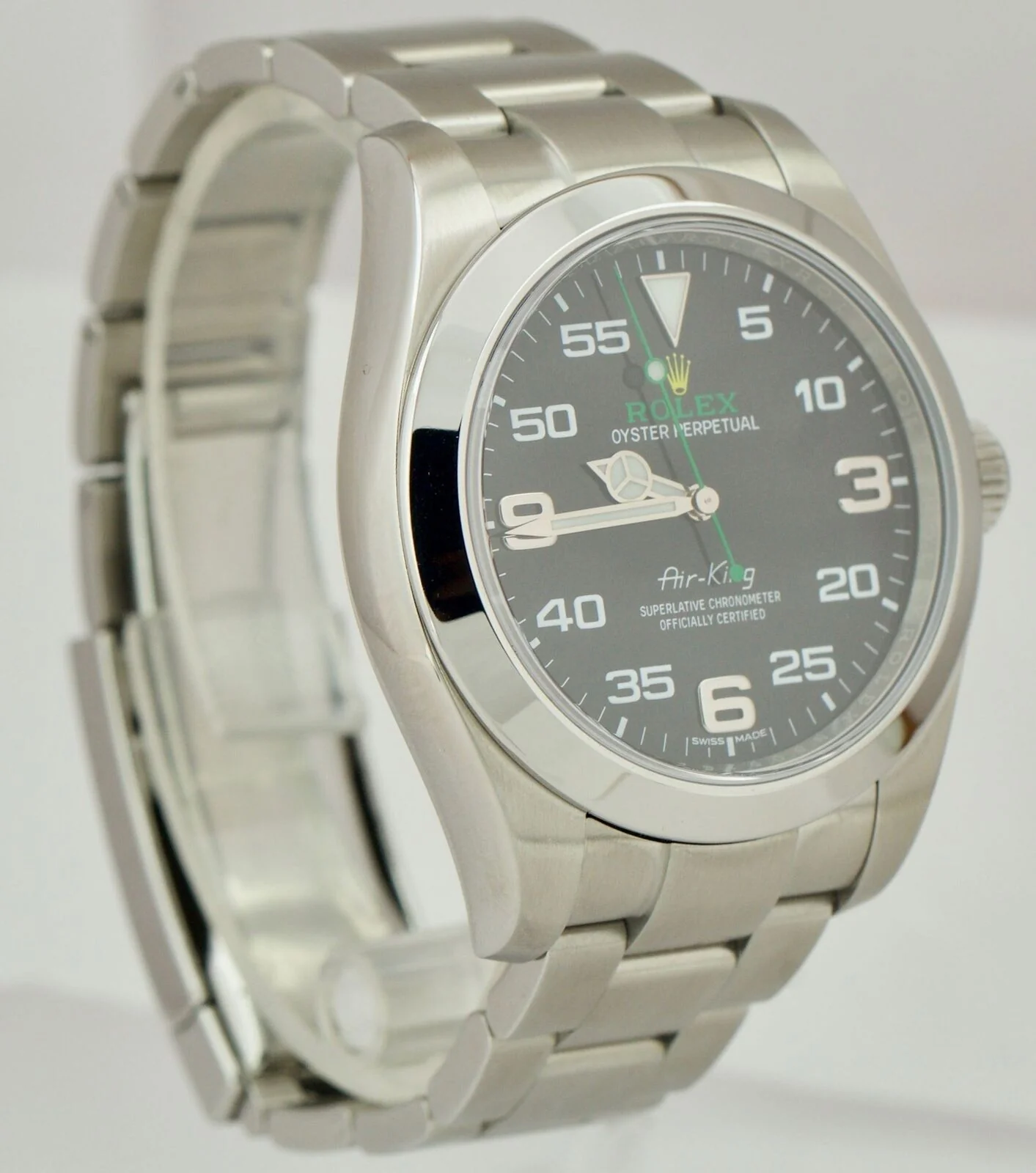 MINT Rolex Air-King 40mm Green Black Stainless Steel Automatic Watch 116900 - Image 3