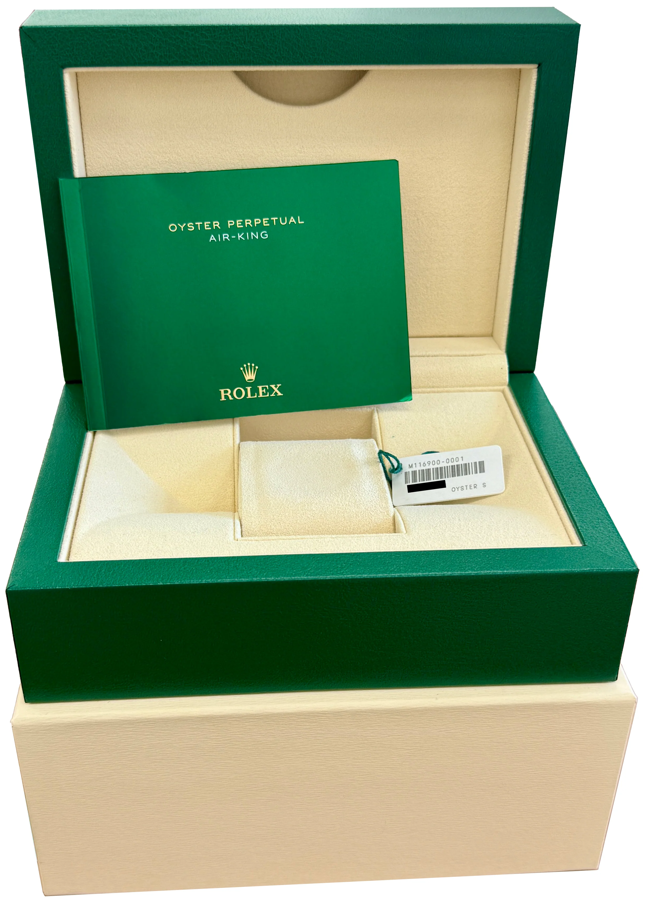 MINT Rolex Air-King 40mm Green Black Stainless Steel Automatic Watch 116900 BOX - Image 2