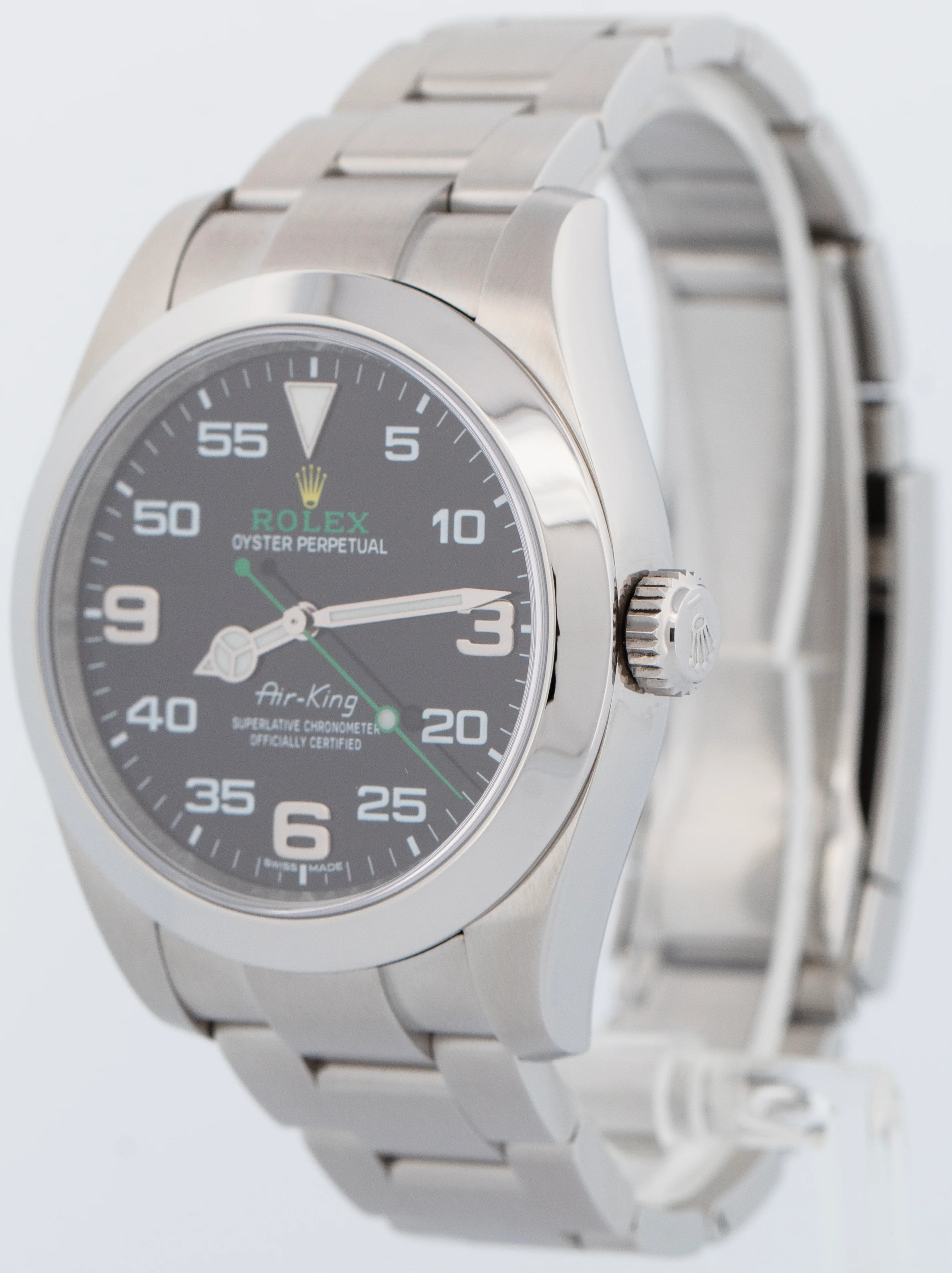 MINT Rolex Air-King 40mm Green Black Stainless Steel Automatic Watch 116900 BOX - Image 3