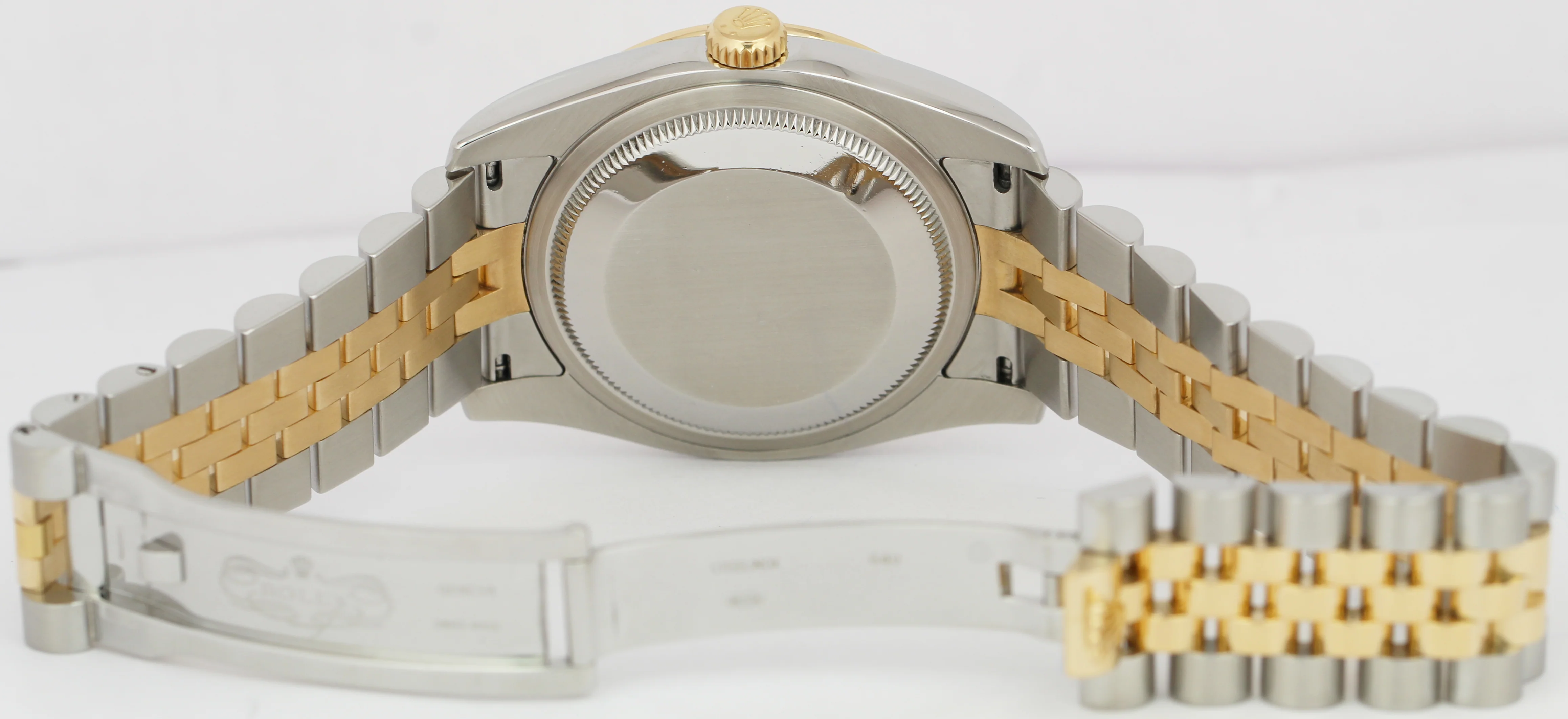MINT Rolex DateJust 36mm Champagne DIAMOND Two-Tone Gold Steel Watch 116243 - Image 7