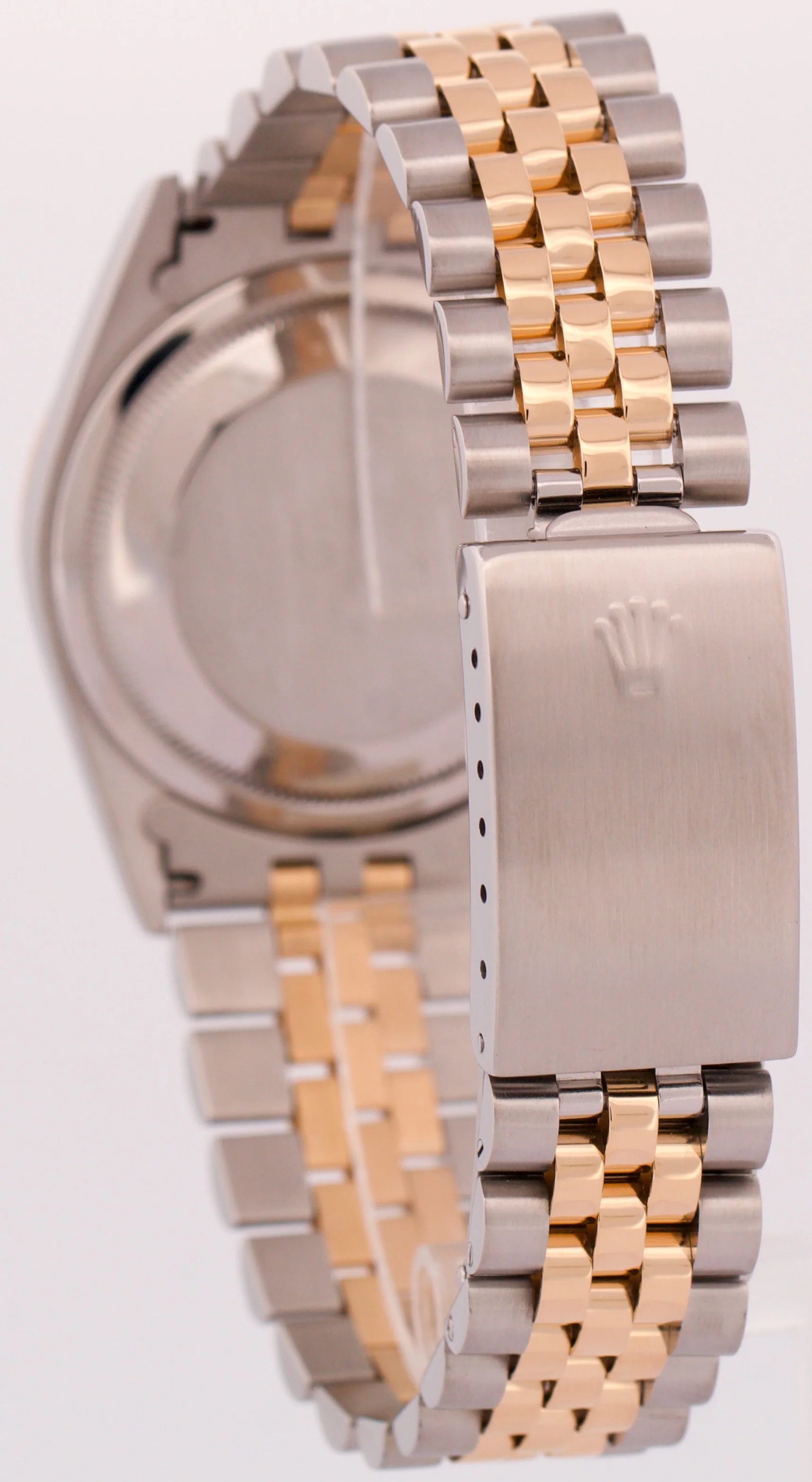 MINT Rolex DateJust 36mm CHAMPAGNE TAPESTRY 18K Yellow Gold JUBILEE Steel 16233 - Image 5