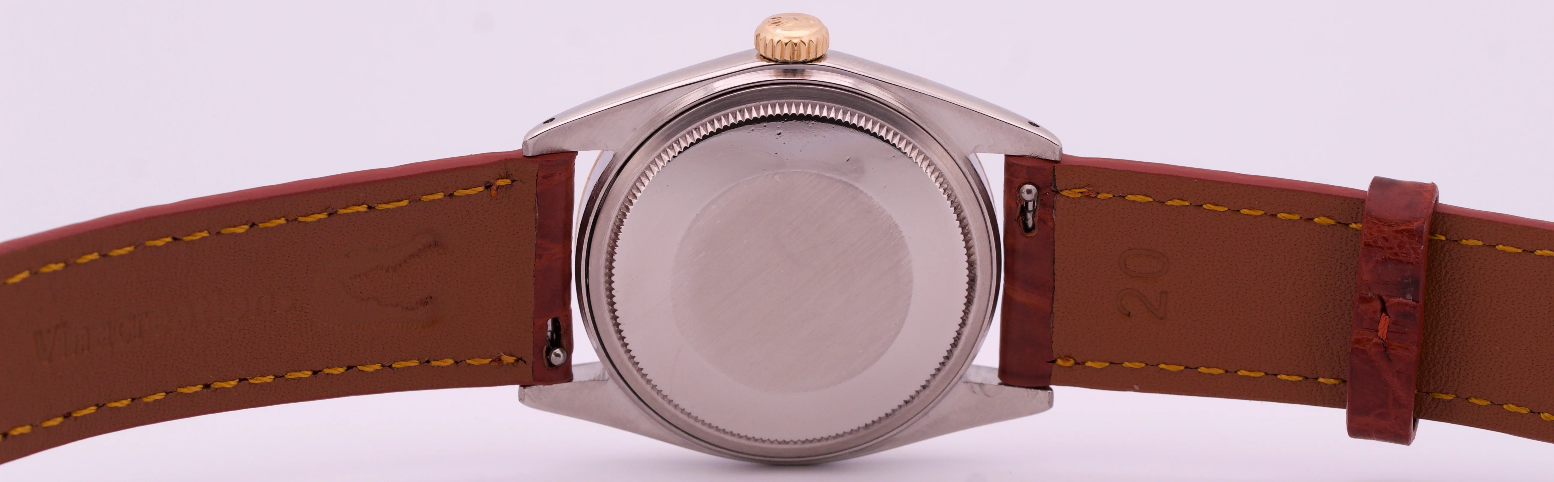 MINT Rolex DateJust 36mm Pie-Pan CHAMPAGNE Two-Tone 18K Yellow Gold 1601 Watch - Image 8