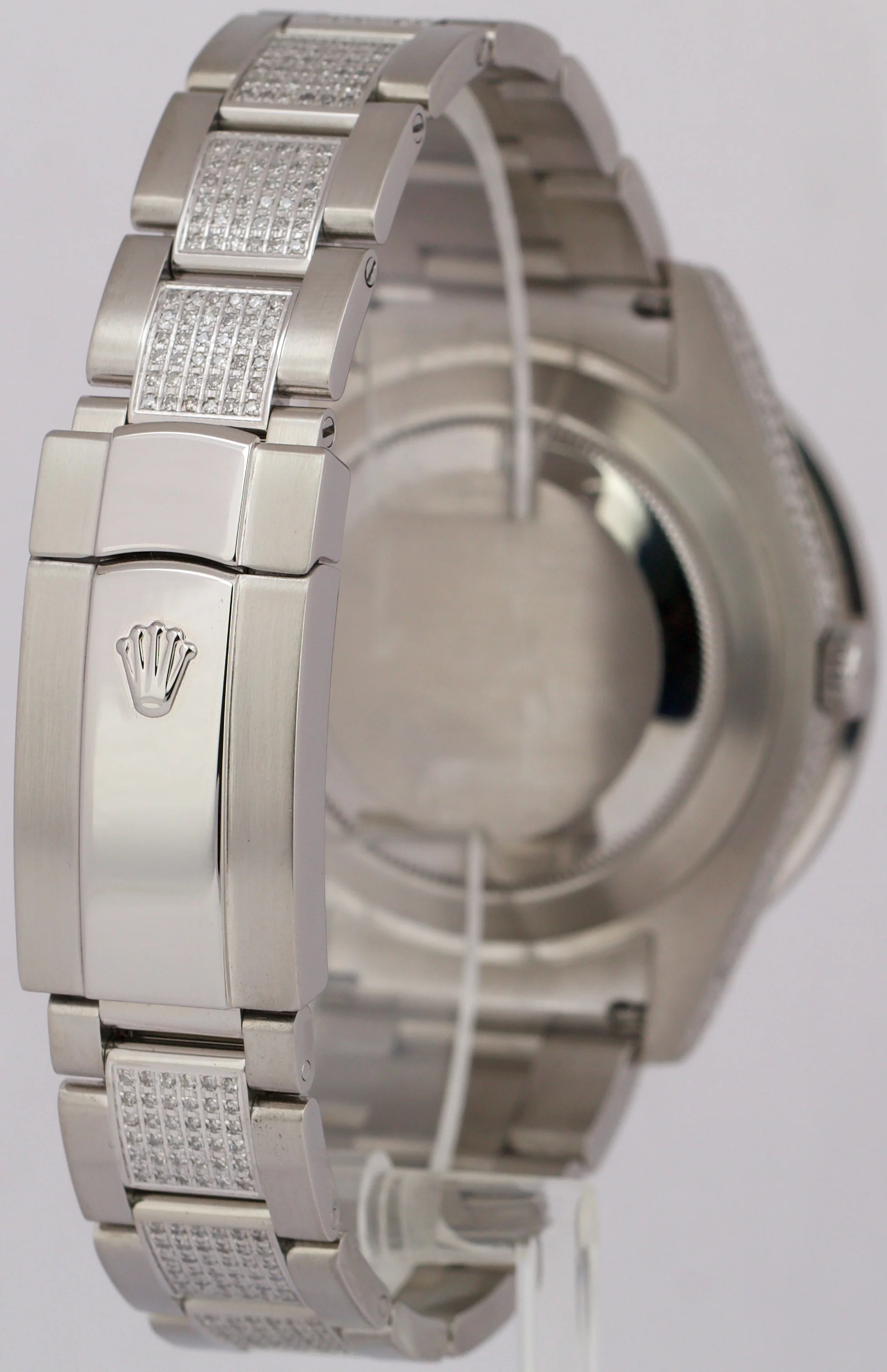 MINT Rolex DateJust II 41mm SILVER PAVE DIAMOND Stainless Steel Oyster 116300 - Image 6