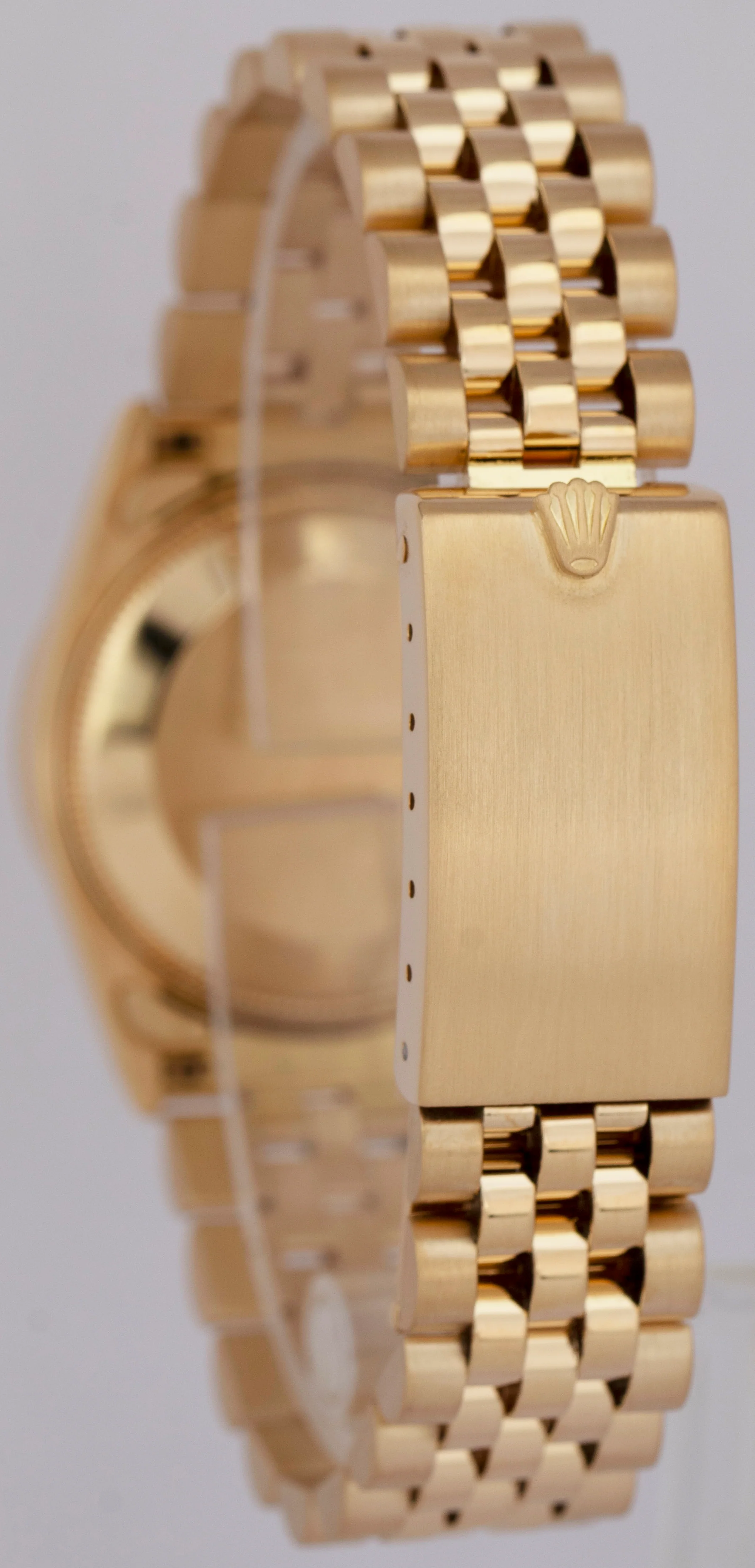 Rolex DateJust President 31mm Champagne 18K Yellow Gold Fluted 68278 Watch - Image 5