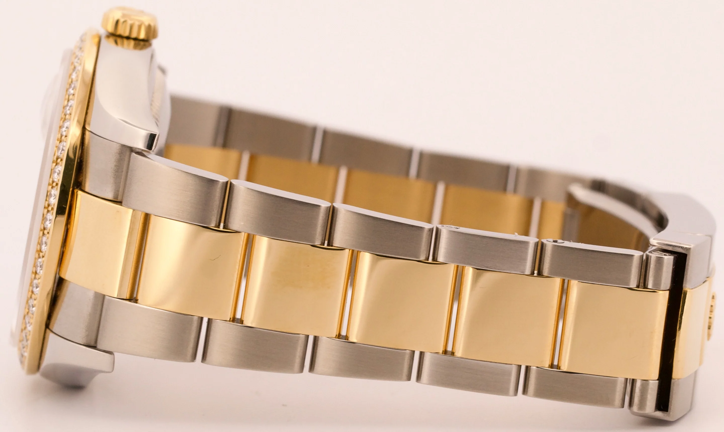 MINT Rolex DateJust WHITE ROMAN DIAMOND 36mm 18K Yellow Gold Oyster Steel 126203 - Image 7